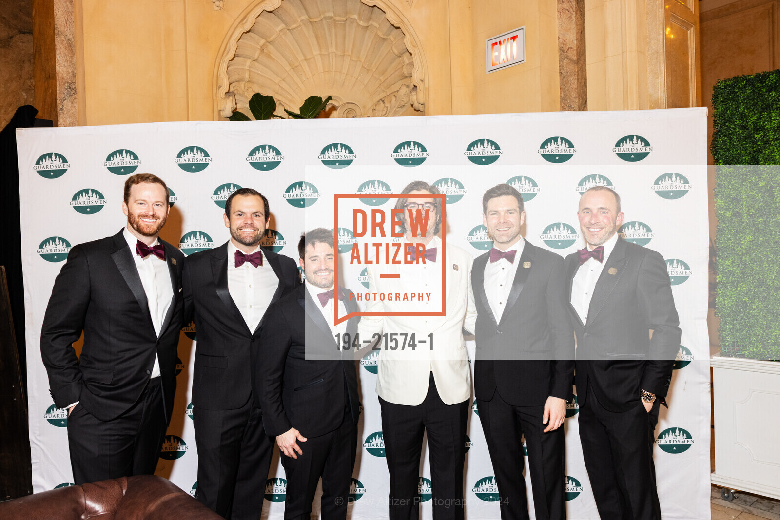 Michael Hodgkinson, Jonathan Cline, Christopher West, Luis Bacalao, Patrick Ponseti, Todd Elkins, The Guardsmen's 47th Annual Wine Auction, Palace Hotel, a Luxury Collection Hotel. 2 New Montgomery St, SF, CA 94105 US, February 10th, 2024, Photo #194-21574-1 Michael Hodgkinson, Jonathan Cline, Christopher West, Luis Bacalao, Patrick Ponseti, Todd Elkins, Photo #194-21574-1