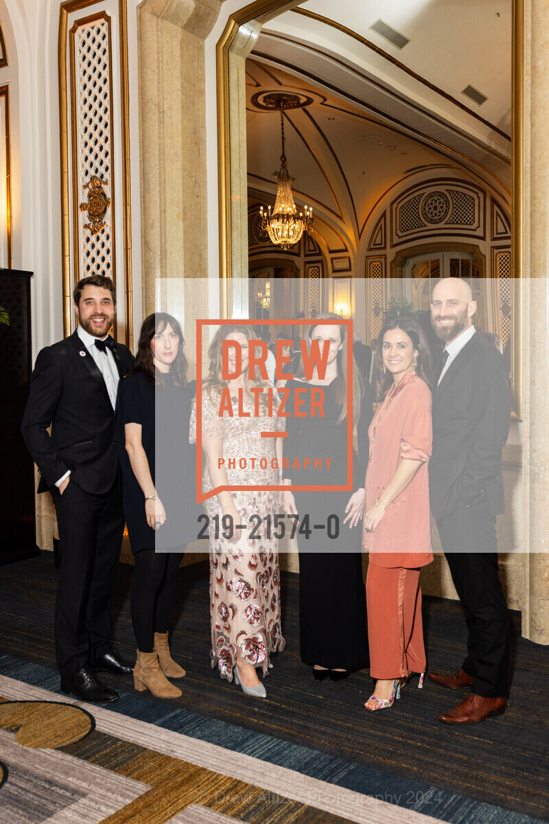 Joe Santo, Sarah Hobstetter, Aubrey Santo, Talia Kennedy, Carmen Gomez, Randy Schwartz, The Guardsmen's 47th Annual Wine Auction, Palace Hotel, a Luxury Collection Hotel. 2 New Montgomery St, SF, CA 94105 US, February 10th, 2024, Photo #219-21574-0 Joe Santo, Sarah Hobstetter, Aubrey Santo, Talia Kennedy, Carmen Gomez, Randy Schwartz, Photo #219-21574-0