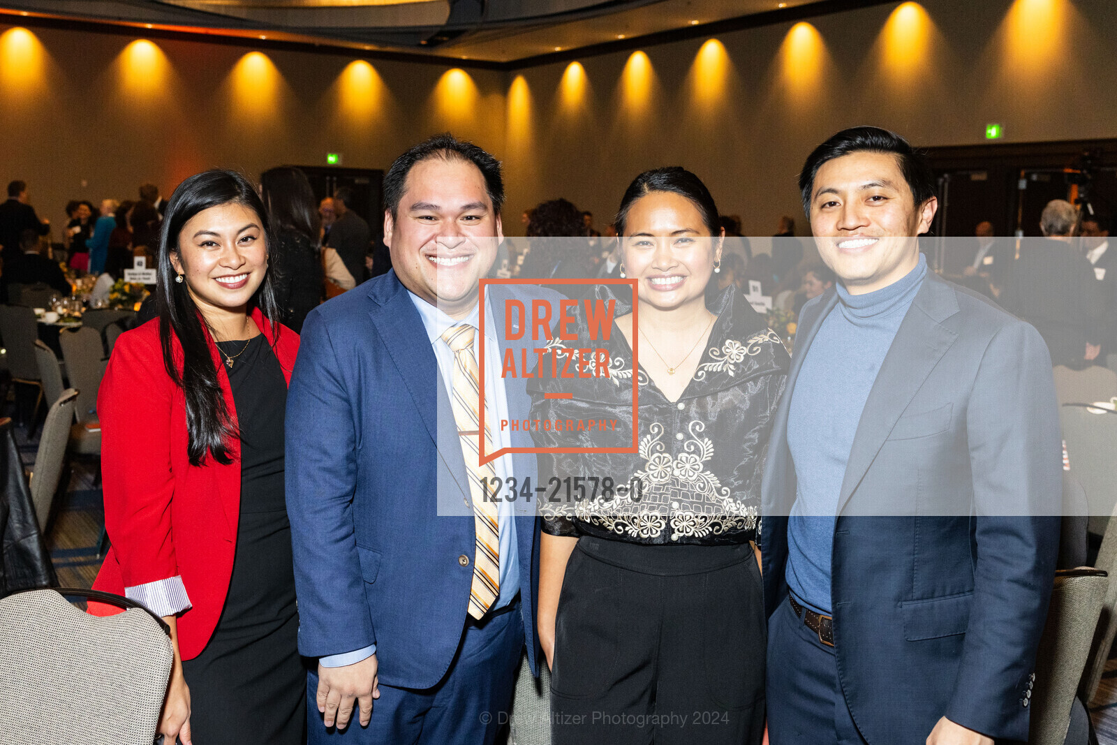 Maribeth Charvet, Kevin Benedicto, Chriselle Rugaro, Nelson Lam, LCCR’s 37th Annual Dr. Martin Luther King Jr. Awards 2024, Hyatt Regency San Francisco. 5 Embarcadero Ctr, SF, CA 94111 US, February 15th, 2024, Photo #1234-21578-0 Maribeth Charvet, Kevin Benedicto, Chriselle Rugaro, Nelson Lam, Photo #1234-21578-0