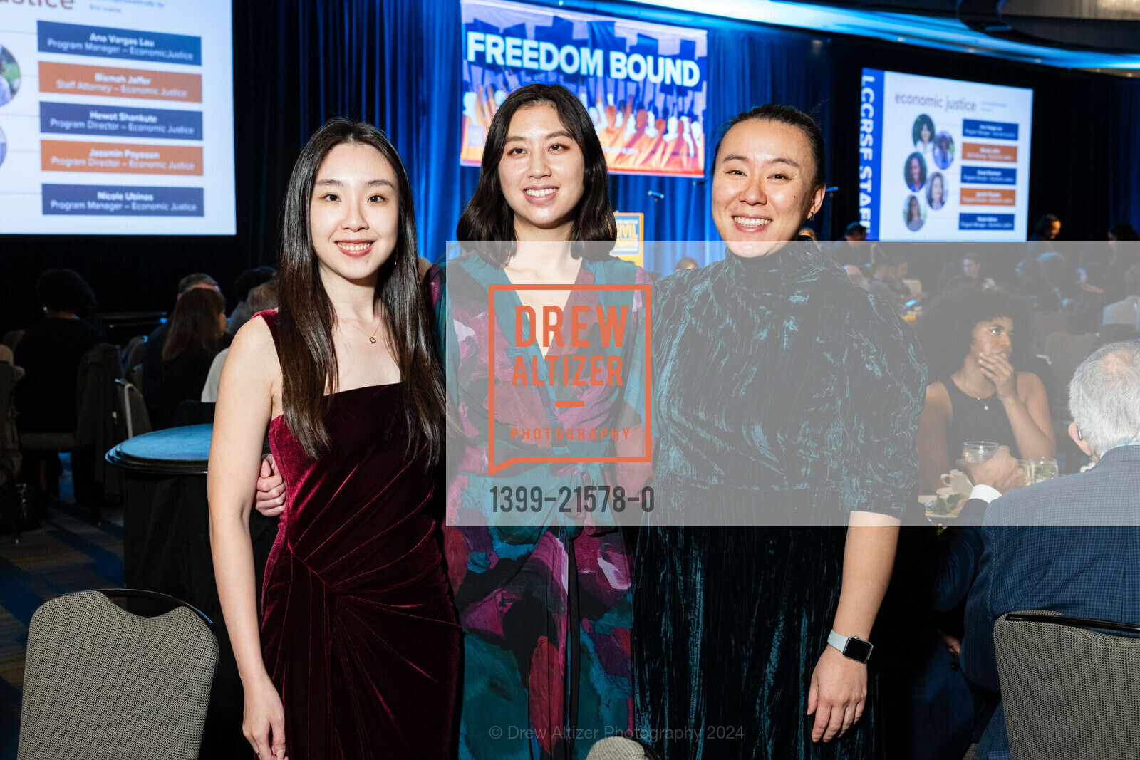 Yan-Xin Li, Jenny Quang, Yi Zhang, LCCR’s 37th Annual Dr. Martin Luther King Jr. Awards 2024, Hyatt Regency San Francisco. 5 Embarcadero Ctr, SF, CA 94111 US, February 15th, 2024, Photo #1399-21578-0 Yan-Xin Li, Jenny Quang, Yi Zhang, Photo #1399-21578-0