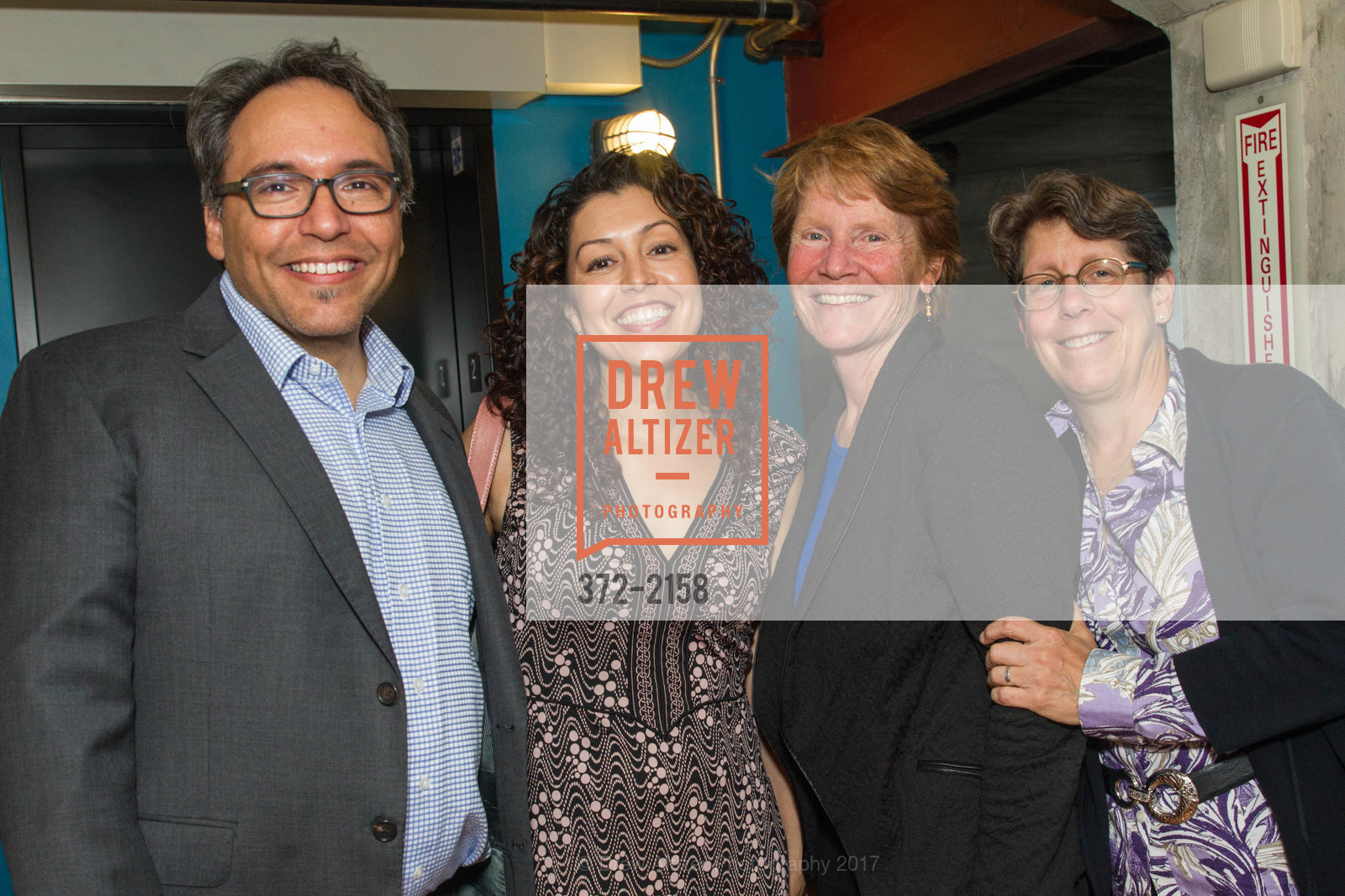 Nick Pagoulatos, Malea Chavez, Nancy Stuart, Tiela Chalmers, 2017 Our House Gala, Homeless Prenatal Program. 2500 18th Street, May 6th, 2017, Photo #372-2158 Nick Pagoulatos, Malea Chavez, Nancy Stuart, Tiela Chalmers, Photo #372-2158