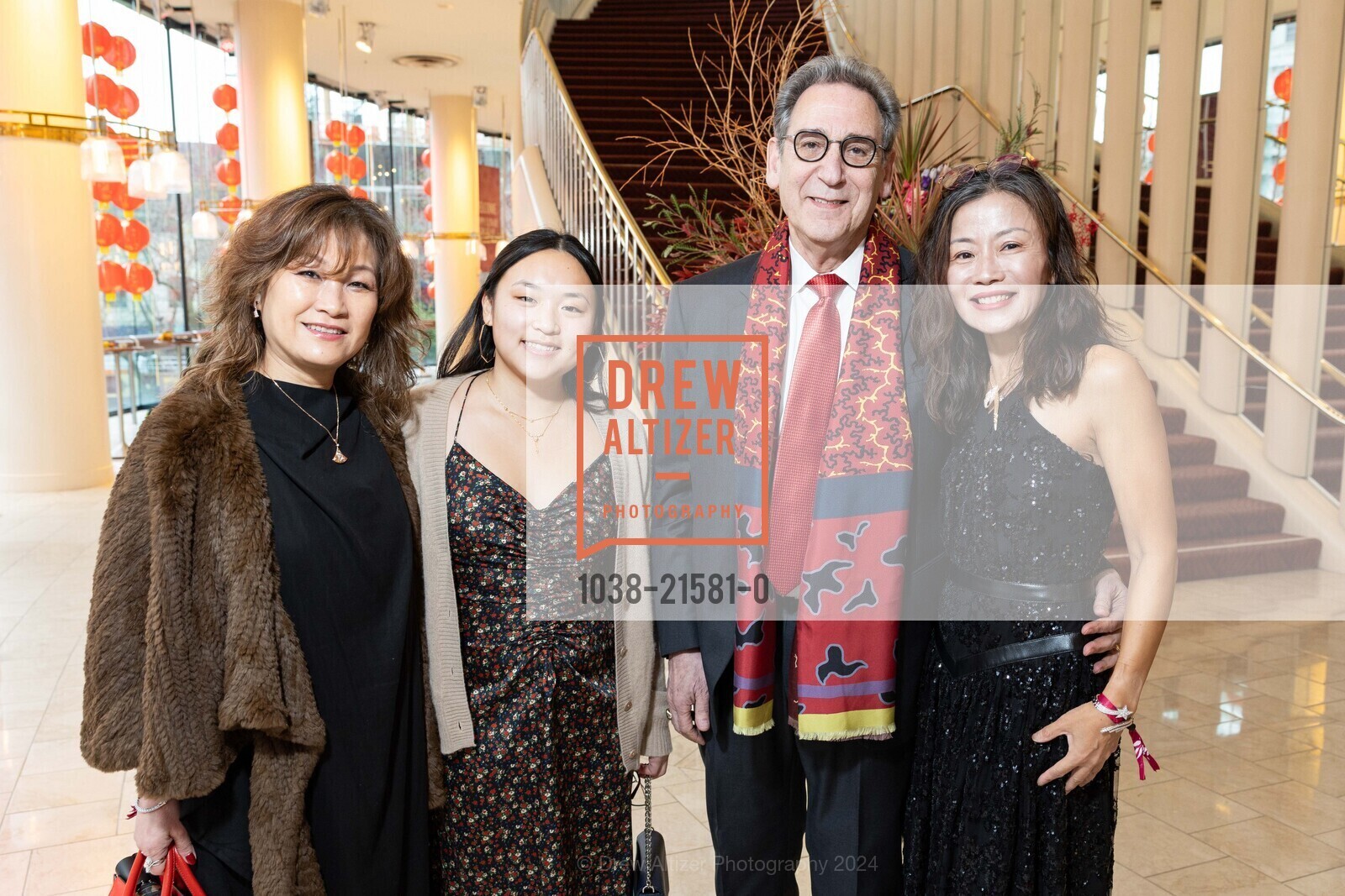 Bernice Tsai, Charlotte Huang, Fred Levin, Lilian Qian, San Francisco Symphony Celebrates Lunar New Year: Year of the Dragon, San Francisco Symphony. 201 Van Ness Ave, SF, CA 94102 US, February 17th, 2024, Photo #1038-21581-0 Bernice Tsai, Charlotte Huang, Fred Levin, Lilian Qian, Photo #1038-21581-0