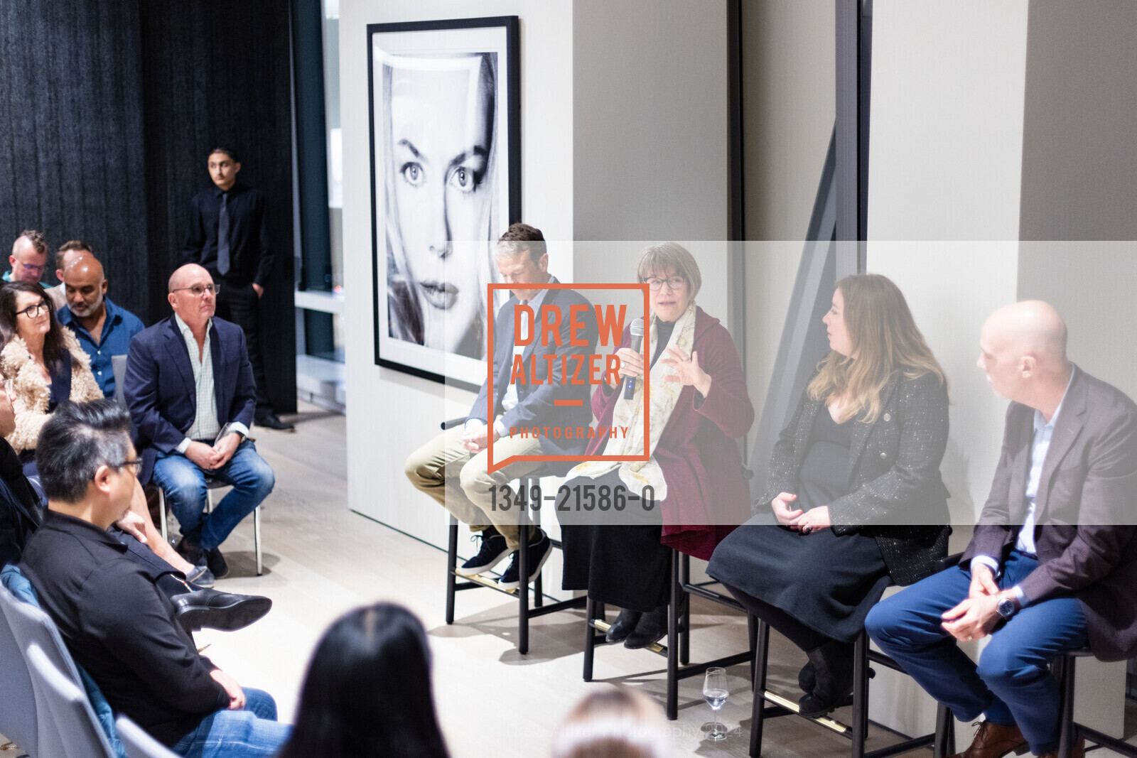 Jason Oberfest, Jeanne-Marie Mudd, Christin Glorioso, Eric Pifer, SF Mag Presents LONGEVITY: THE INTERSECTION BETWEEN SCIENCE AND LIFESTYLE, 181 Fremont Gallery. 181 Fremont St., SF, CA 94105 US, February 22nd, 2024, Photo #1349-21586-0 Jason Oberfest, Jeanne-Marie Mudd, Christin Glorioso, Eric Pifer, Photo #1349-21586-0