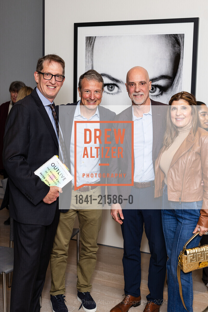 Doug Winger, Jason Oberfest, Eric Pifer, Baanie Pifer, SF Mag Presents LONGEVITY: THE INTERSECTION BETWEEN SCIENCE AND LIFESTYLE, 181 Fremont Gallery. 181 Fremont St., SF, CA 94105 US, February 22nd, 2024, Photo #1841-21586-0 Doug Winger, Jason Oberfest, Eric Pifer, Baanie Pifer, Photo #1841-21586-0