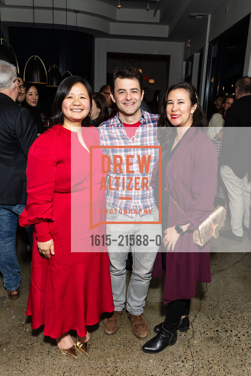 Karena Man, Tom Case, Jamie Kitano, Man-Kearns Lunar New Year Party, Cassava. 401 Columbus Ave, SF, CA 94133 US, February 24th, 2024, Photo #1615-21588-0 Karena Man, Tom Case, Jamie Kitano, Photo #1615-21588-0