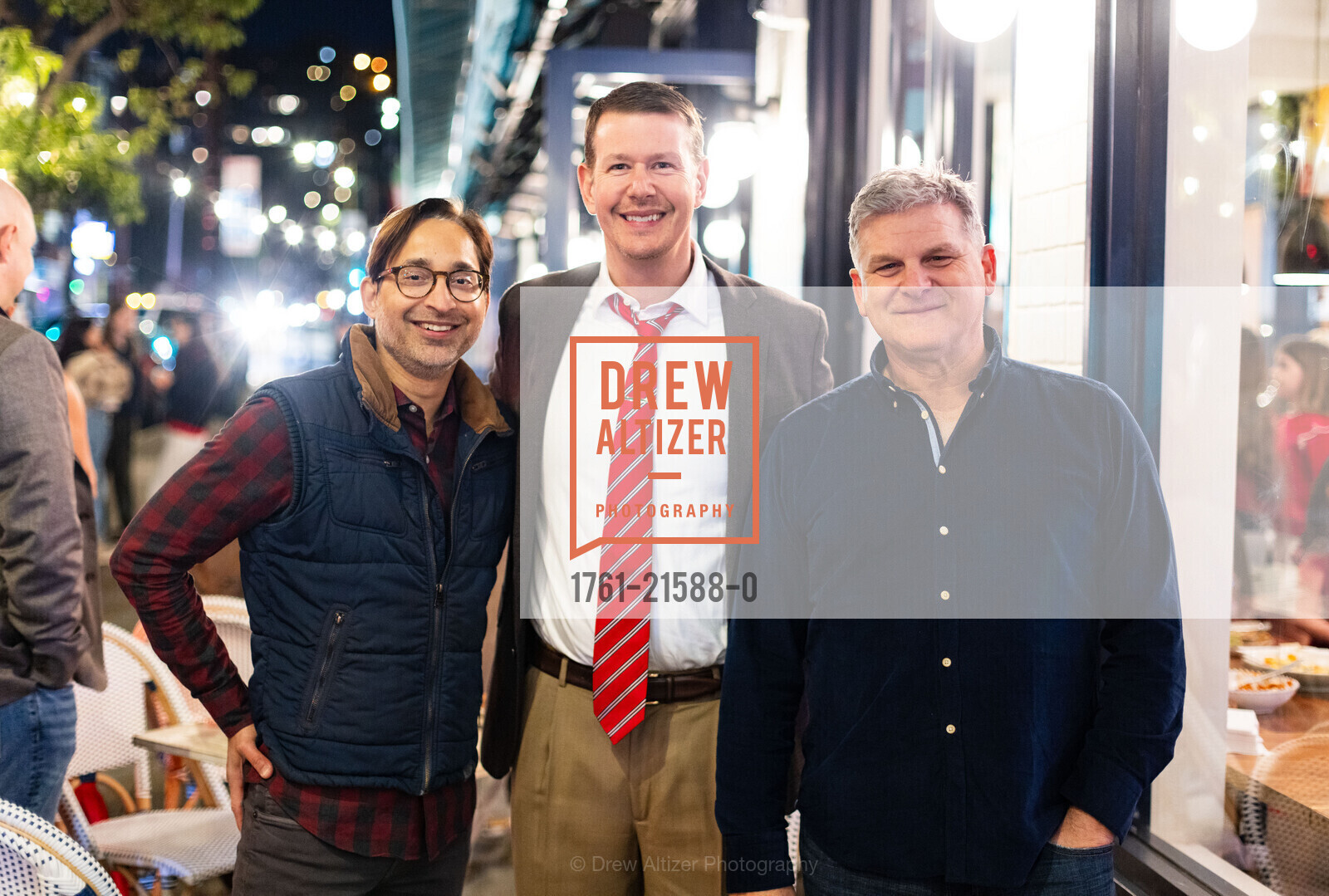 Srini Vishnubhatta, David Siegel, Derek Mattson, Man-Kearns Lunar New Year Party, Cassava. 401 Columbus Ave, SF, CA 94133 US, Photo #1761-21588-0 Srini Vishnubhatta, David Siegel, Derek Mattson, Photo #1761-21588-0
