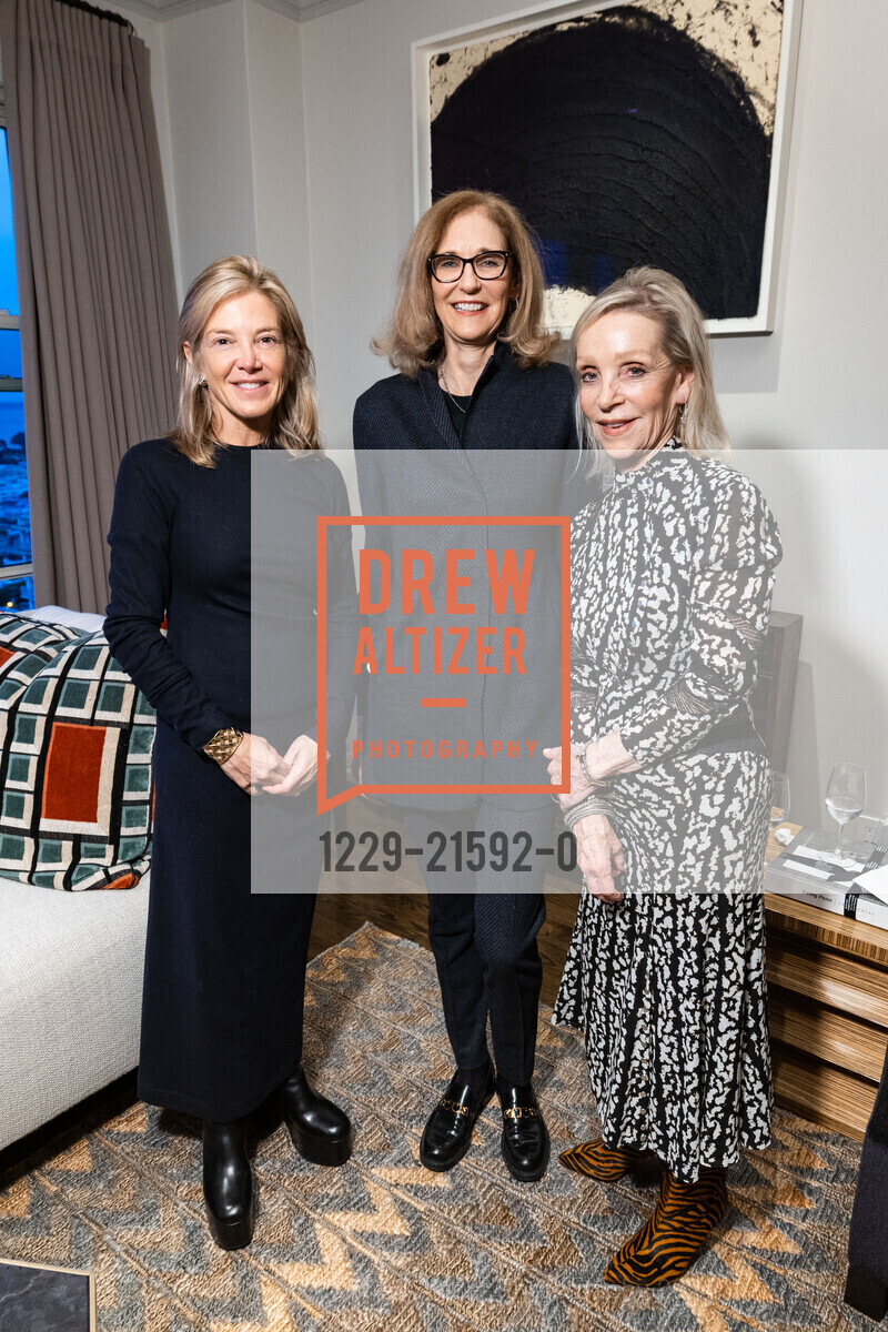 Kathryn Lasater, Jennifer Biederbeck, Barbara Brown, Leap Year Art Party hosted by Seth and The deYoung, Private Residence, February 29th, 2024, Photo #1229-21592-0 Kathryn Lasater, Jennifer Biederbeck, Barbara Brown, Photo #1229-21592-0