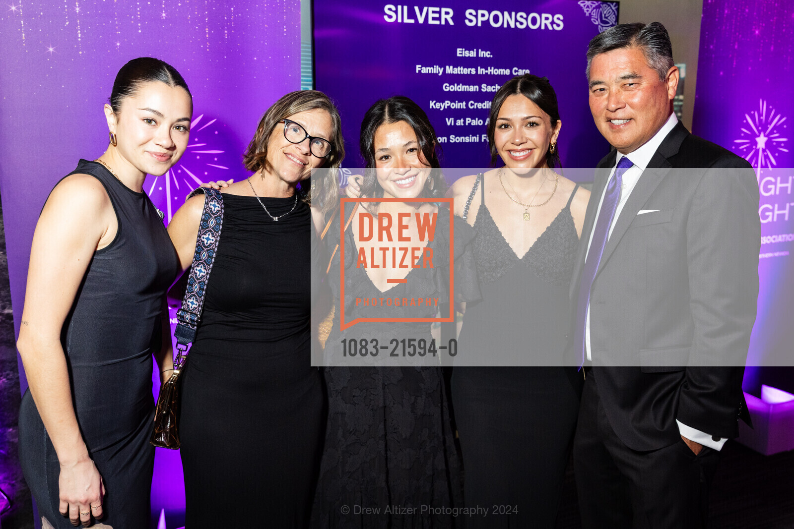 Gabrielle Inamine, Nicole Holthuis, Delaney Inamine, Annalise Inamine, Doug Inamine, The Alzheimer's Association Presents A Bright Night Gala, The GlassHouse SJ. 84 W Santa Clara St, San Jose, CA 95113 US, March 2nd, 2024, Photo #1083-21594-0 Gabrielle Inamine, Nicole Holthuis, Delaney Inamine, Annalise Inamine, Doug Inamine, Photo #1083-21594-0