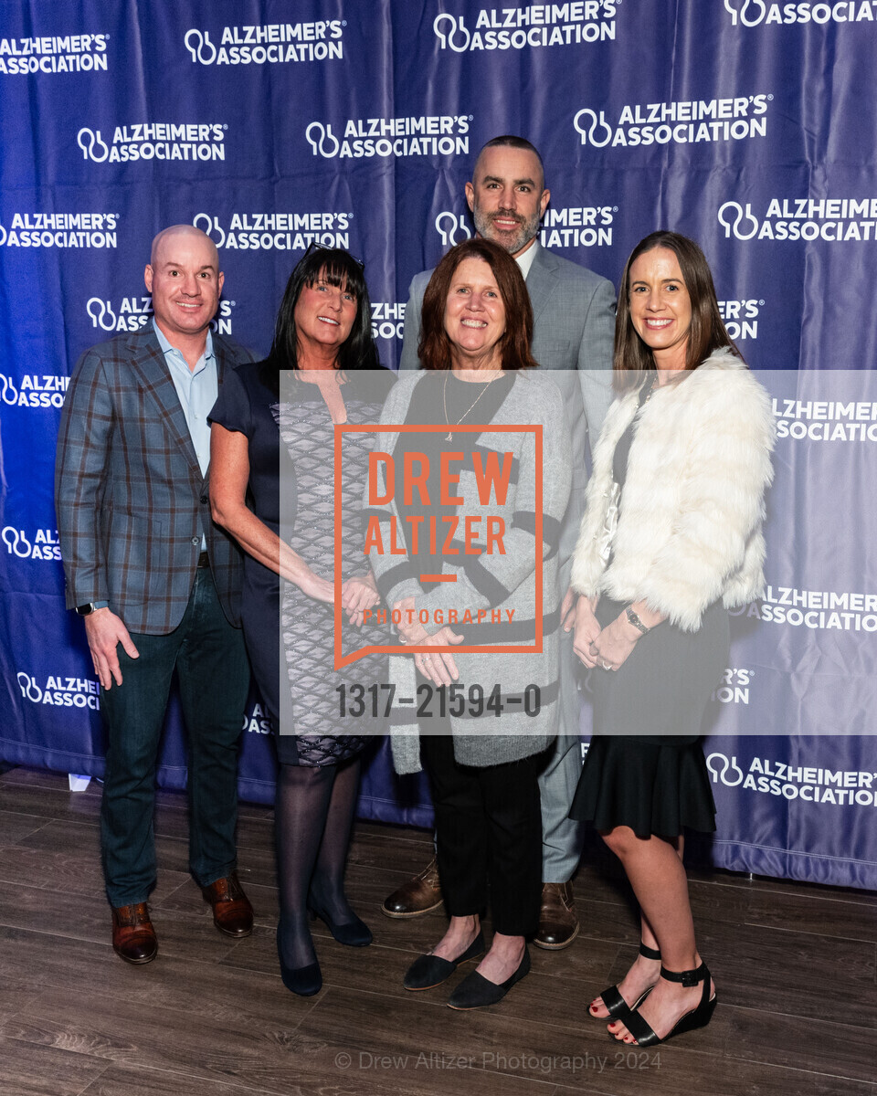 Jacob Laffen, Karen Huntley, James Laffen, Carol Spears, Michelle Laffen, The Alzheimer's Association Presents A Bright Night Gala, The GlassHouse SJ. 84 W Santa Clara St, San Jose, CA 95113 US, March 2nd, 2024, Photo #1317-21594-0 Jacob Laffen, Karen Huntley, James Laffen, Carol Spears, Michelle Laffen, Photo #1317-21594-0