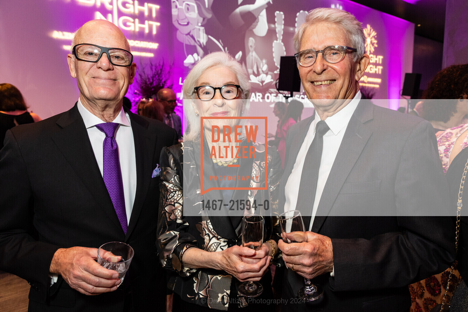 Bart Westcott, Sue Mumby, Jim Mumby, The Alzheimer's Association Presents A Bright Night Gala, The GlassHouse SJ. 84 W Santa Clara St, San Jose, CA 95113 US, March 2nd, 2024, Photo #1467-21594-0 Bart Westcott, Sue Mumby, Jim Mumby, Photo #1467-21594-0