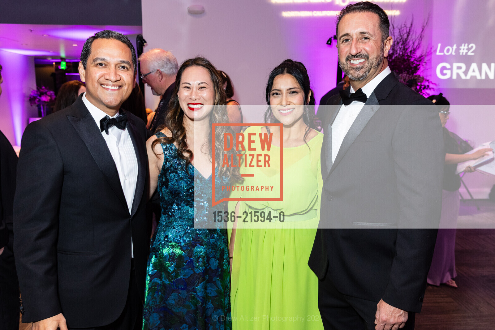 Raul Ayala, Kelly Ayala, Nooshin Guzman, Ignacio Guzman, The Alzheimer's Association Presents A Bright Night Gala, The GlassHouse SJ. 84 W Santa Clara St, San Jose, CA 95113 US, March 2nd, 2024, Photo #1536-21594-0 Raul Ayala, Kelly Ayala, Nooshin Guzman, Ignacio Guzman, Photo #1536-21594-0