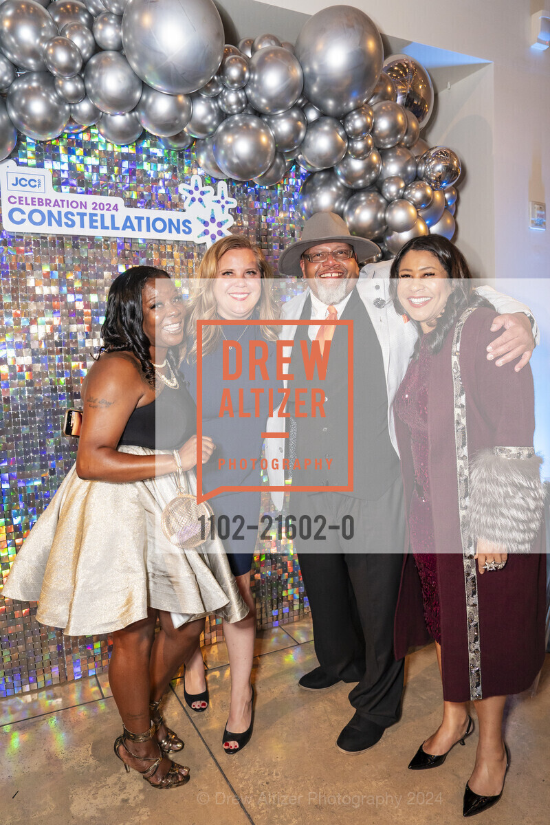 Jawanda Johnson, Vanessa Khalon, Reynaldo Thompson, London Breed, Jewish Community Center of San Francisco (JCCSF) 2024 Gala, JCCSF. 3200 California St, SF, CA 94118 US, March 7th, 2024, Photo #1102-21602-0 Jawanda Johnson, Vanessa Khalon, Reynaldo Thompson, London Breed, Photo #1102-21602-0