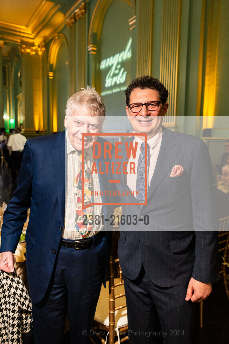 Gordon P. Getty, Payam Mirrashidi, Angel of The Arts presented by Festival Napa Valley honoring Gordon Getty, War Memorial Opera House- Green Room. 301 Van Ness Ave, SF, CA 94102 US, March 7th, 2024, Photo #2381-21603-0 Gordon P. Getty, Payam Mirrashidi, Photo #2381-21603-0