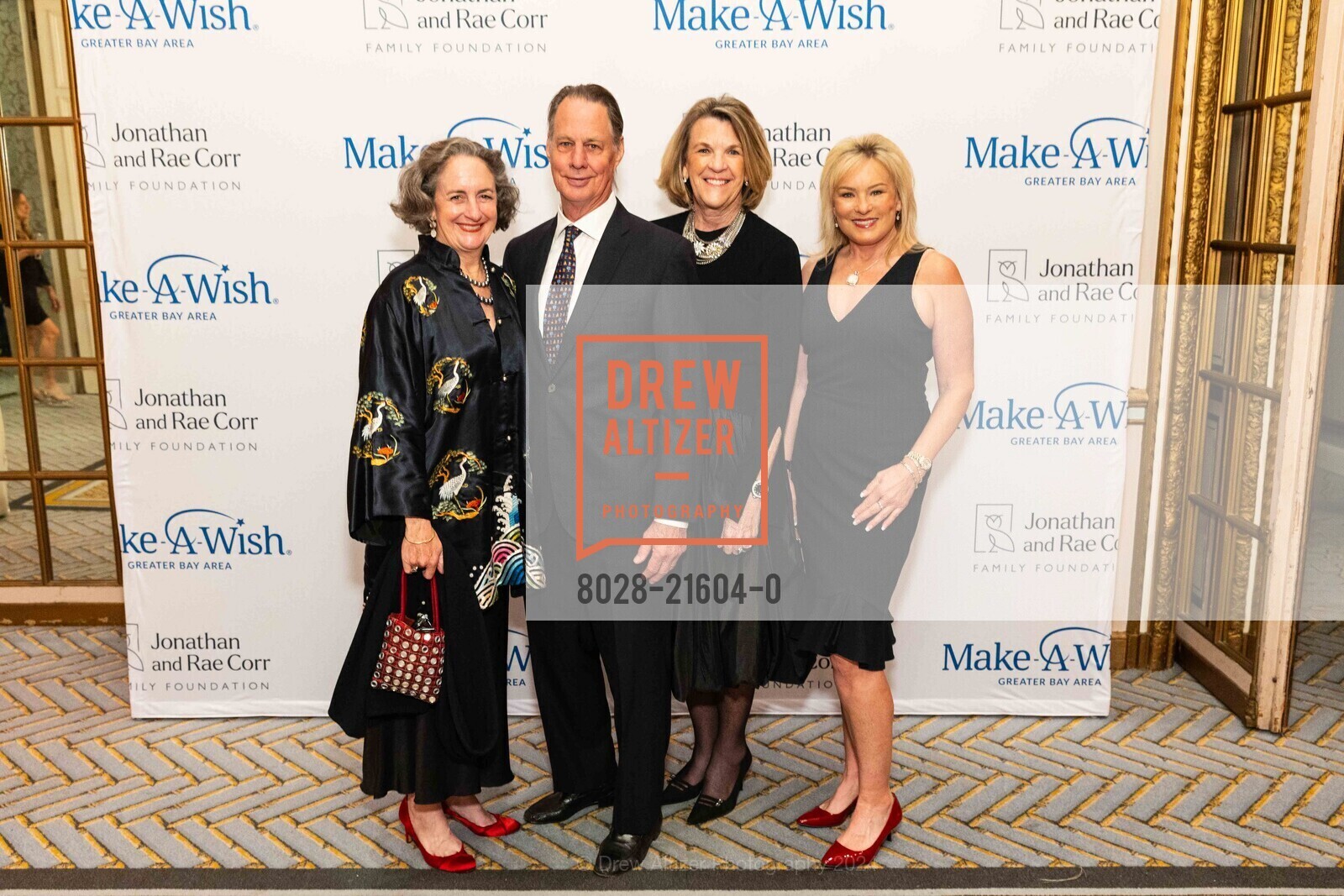 Michael Merryweather, Peter Henderson, Kate Morrow, Robin Nelson, Greater Bay Area Make-A-Wish Foundation celebrates EVENING OF WISHES: BIRTHDAY BASH 2024, Fairmont San Francisco. 950 Mason St, SF, CA 94108 US, March 7th, 2024, Photo #8028-21604-0 Michael Merryweather, Peter Henderson, Kate Morrow, Robin Nelson, Photo #8028-21604-0