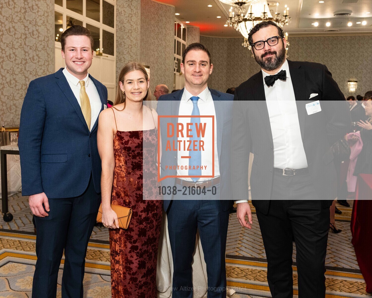 John Stafford, Alicia Degias, Adam Jacobowitz, Nick Cendis, Greater Bay Area Make-A-Wish Foundation celebrates EVENING OF WISHES: BIRTHDAY BASH 2024, Fairmont San Francisco. 950 Mason St, SF, CA 94108 US, March 7th, 2024, Photo #1038-21604-0 John Stafford, Alicia Degias, Adam Jacobowitz, Nick Cendis, Photo #1038-21604-0