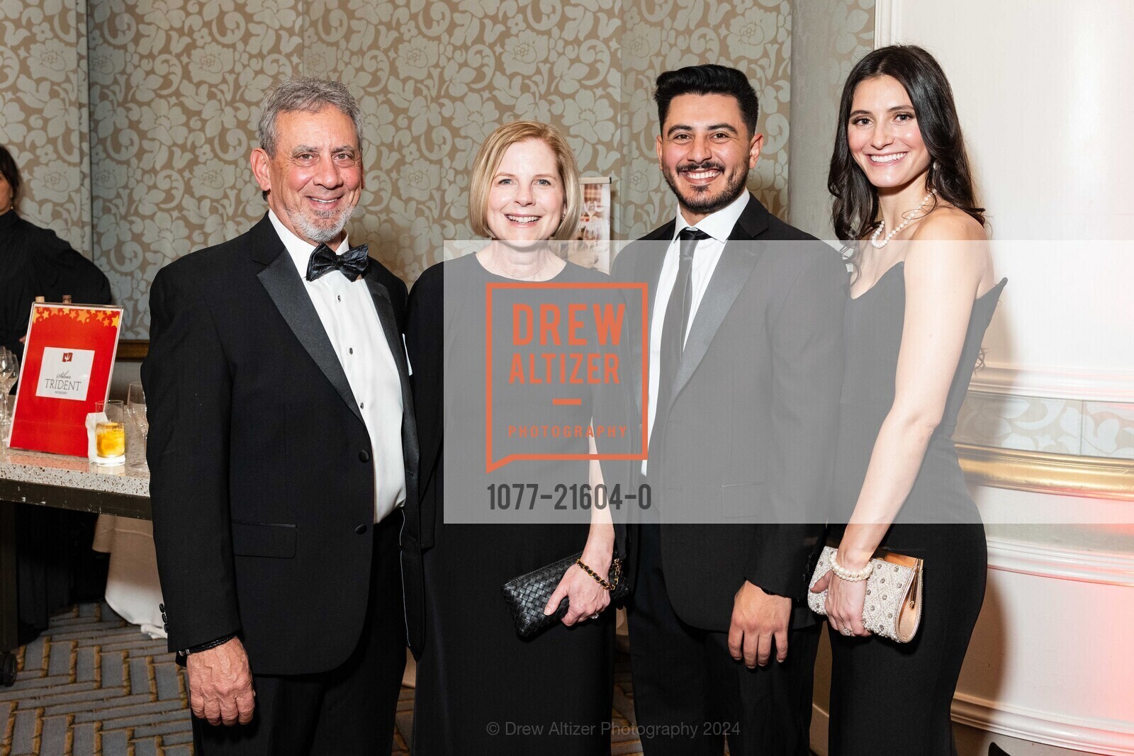 George Sammut, Anne Muldoon, Anthony Sammut, Abby Manley, Greater Bay Area Make-A-Wish Foundation celebrates EVENING OF WISHES: BIRTHDAY BASH 2024, Fairmont San Francisco. 950 Mason St, SF, CA 94108 US, March 7th, 2024, Photo #1077-21604-0 George Sammut, Anne Muldoon, Anthony Sammut, Abby Manley, Photo #1077-21604-0