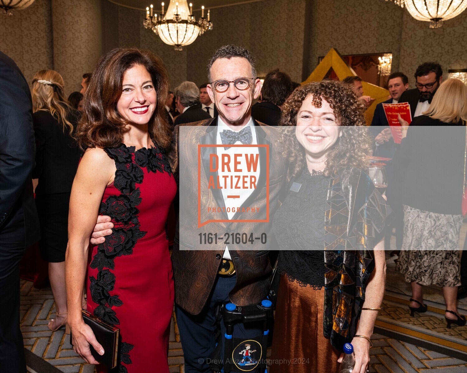 Sue Graham Johnston, Eric Johnston, Susie Falk, Greater Bay Area Make-A-Wish Foundation celebrates EVENING OF WISHES: BIRTHDAY BASH 2024, Fairmont San Francisco. 950 Mason St, SF, CA 94108 US, March 7th, 2024, Photo #1161-21604-0 Sue Graham Johnston, Eric Johnston, Susie Falk, Photo #1161-21604-0