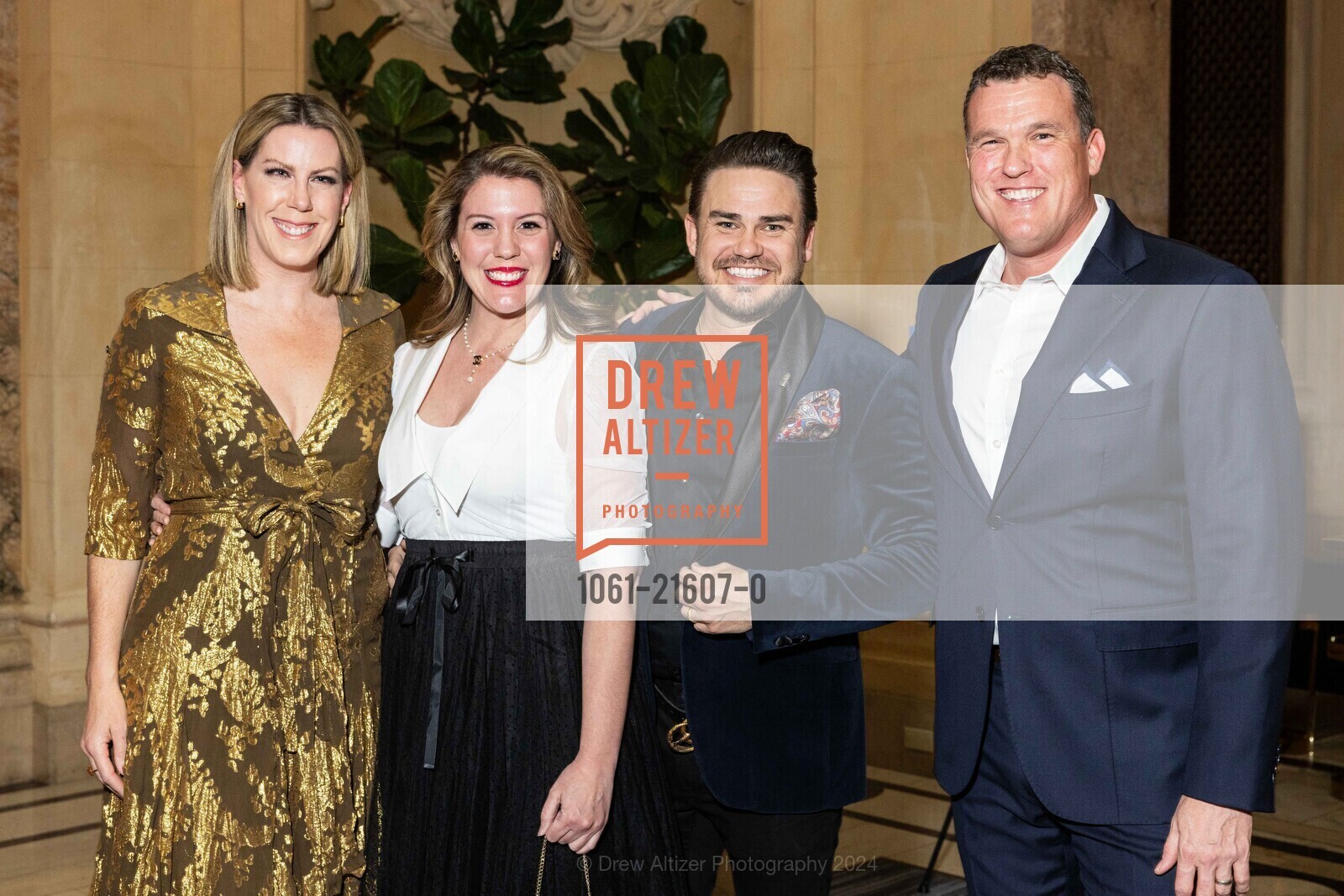 Lauren Erickson, Kari Coomans, Parker Coomans, Erik Erickson, Community Music Center's 2024 Spring Gala, Palace Hotel, a Luxury Collection Hotel, San Francisco. 2 New Montgomery St, SF, CA 94105 US, March 8th, 2024, Photo #1061-21607-0 Lauren Erickson, Kari Coomans, Parker Coomans, Erik Erickson, Photo #1061-21607-0