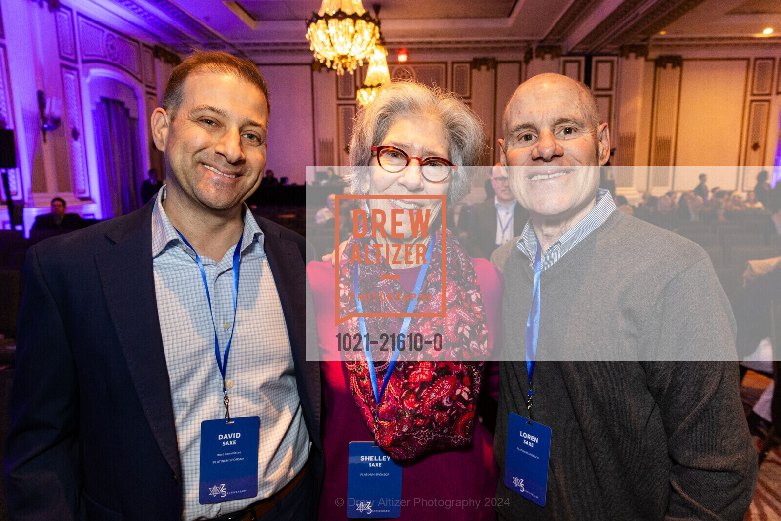 David Saxe, SHelley Saxe, Loren Saxe, JCRC: Bridging Communities & Celebrating Champions, The Palace Hotel, a Luxury Collection Hotel. 2 New Montgomery St, SF, CA 94105 US, March 10th, 2024, Photo #1021-21610-0 David Saxe, SHelley Saxe, Loren Saxe, Photo #1021-21610-0