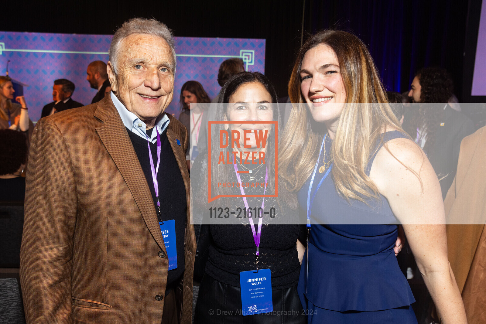 Moses Libitzky, Jennifer Wolfe, Melissa Blaustein, JCRC: Bridging Communities & Celebrating Champions, The Palace Hotel, a Luxury Collection Hotel. 2 New Montgomery St, SF, CA 94105 US, March 10th, 2024, Photo #1123-21610-0 Moses Libitzky, Jennifer Wolfe, Melissa Blaustein, Photo #1123-21610-0