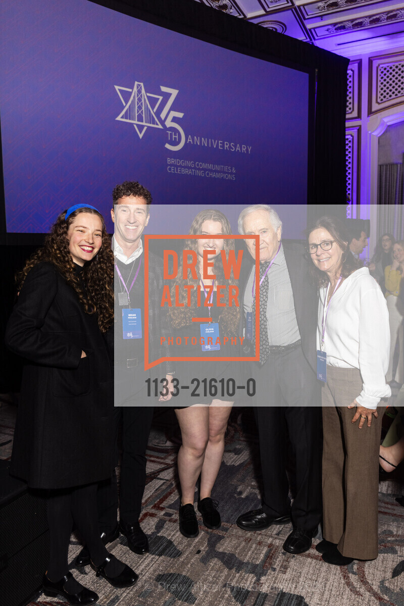 Brian Perlman, Olivia Perlman, Ron Kaufman, Batshir Torchio, JCRC: Bridging Communities & Celebrating Champions, The Palace Hotel, a Luxury Collection Hotel. 2 New Montgomery St, SF, CA 94105 US, March 10th, 2024, Photo #1133-21610-0 Brian Perlman, Olivia Perlman, Ron Kaufman, Batshir Torchio, Photo #1133-21610-0