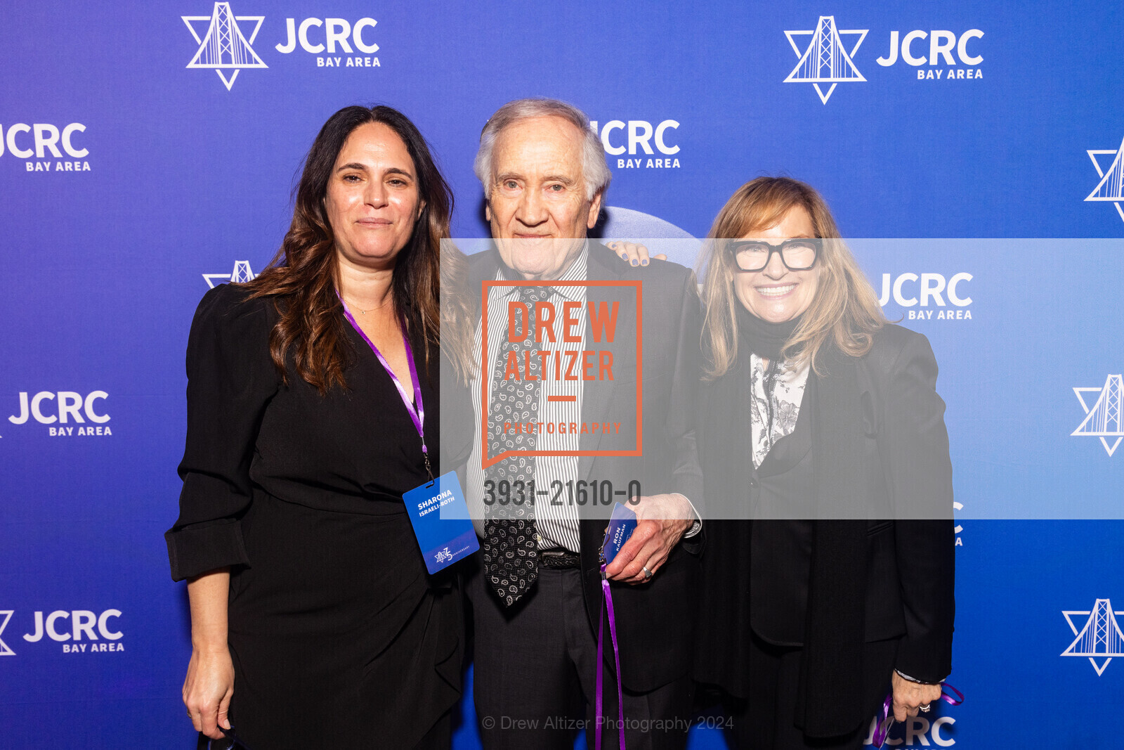 Sharona Israeli-Roth, Ron Kaufman, Karen Kaufman Perlman, JCRC: Bridging Communities & Celebrating Champions, The Palace Hotel, a Luxury Collection Hotel. 2 New Montgomery St, SF, CA 94105 US, March 10th, 2024, Photo #3931-21610-0 Sharona Israeli-Roth, Ron Kaufman, Karen Kaufman Perlman, Photo #3931-21610-0