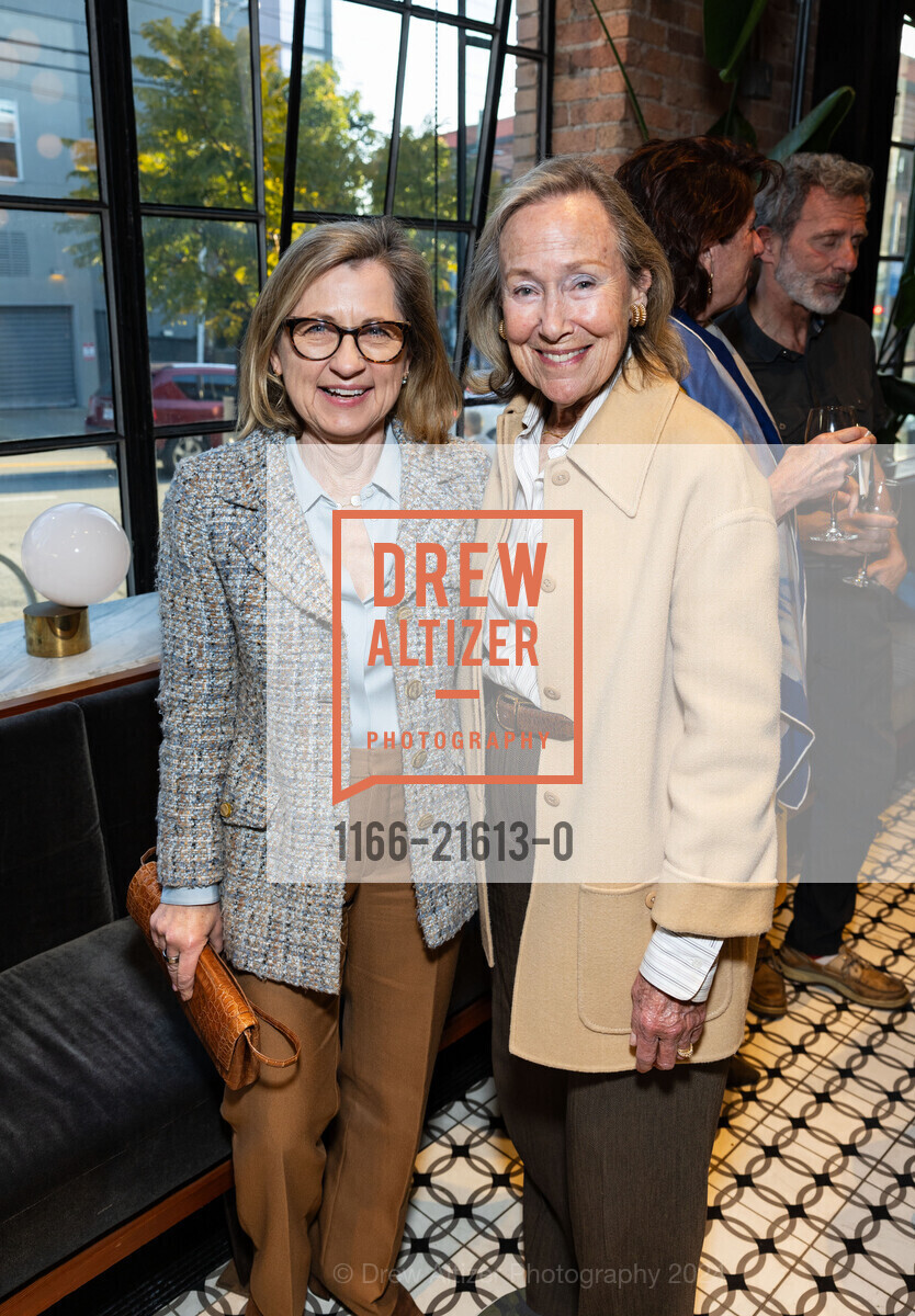 Elizabeth Callander, Linda Millard, ARCS Benefactor and Galileo Circle Reception, DDandelion Chocolate 16th Street Factory. 2600 16th St, SF, CA 94103 US, March 13th, 2024, Photo #1166-21613-0 Elizabeth Callander, Linda Millard, Photo #1166-21613-0