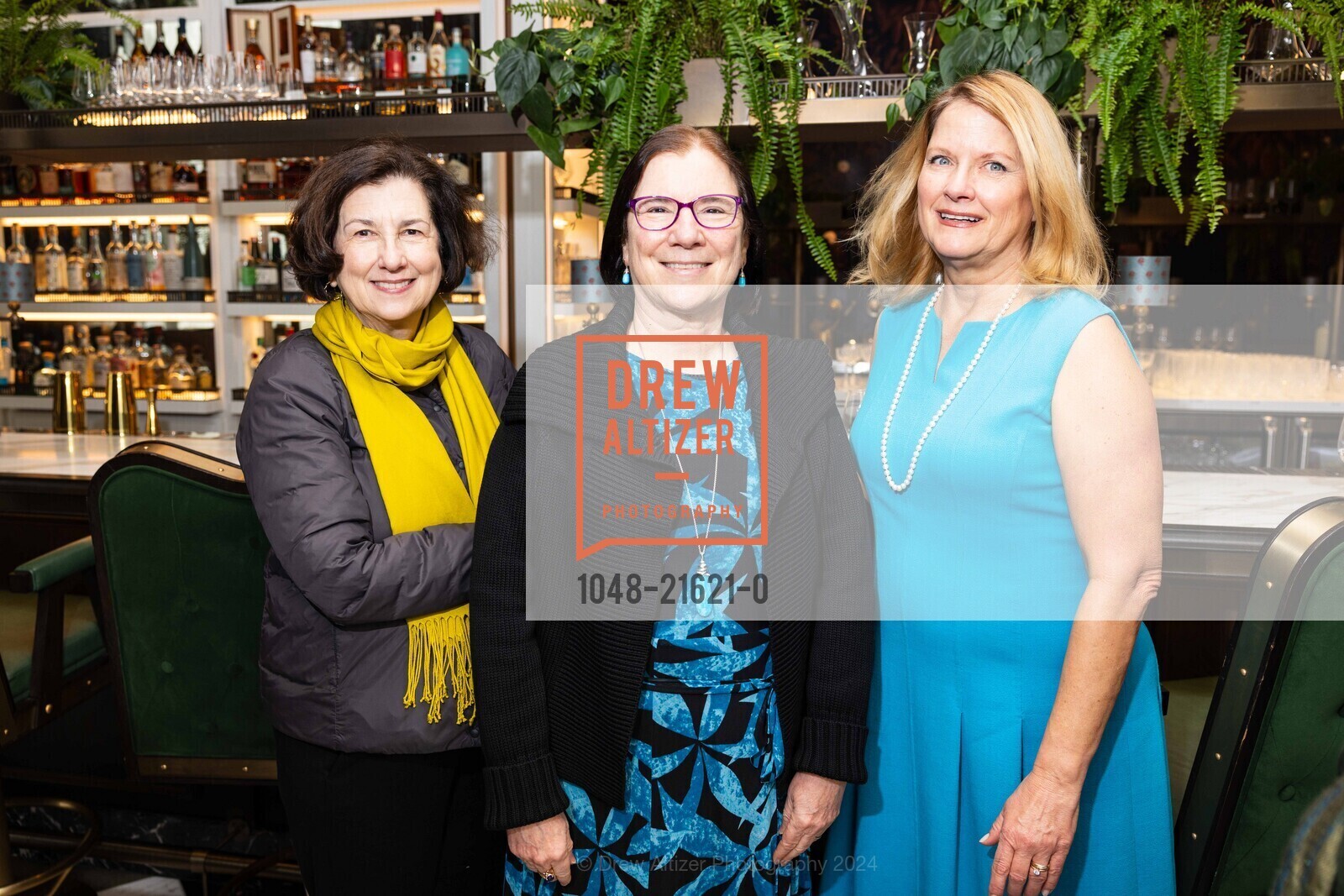 Dolores Kincaid, Carolyn Koenig, Ann Baer, San Francisco Ballet Auxiliary Provisional Luncheon 2024, Holbrook House. One Sansome St, San Francisco, CA 94104, March 17th, 2024, Photo #1048-21621-0 Dolores Kincaid, Carolyn Koenig, Ann Baer, Photo #1048-21621-0