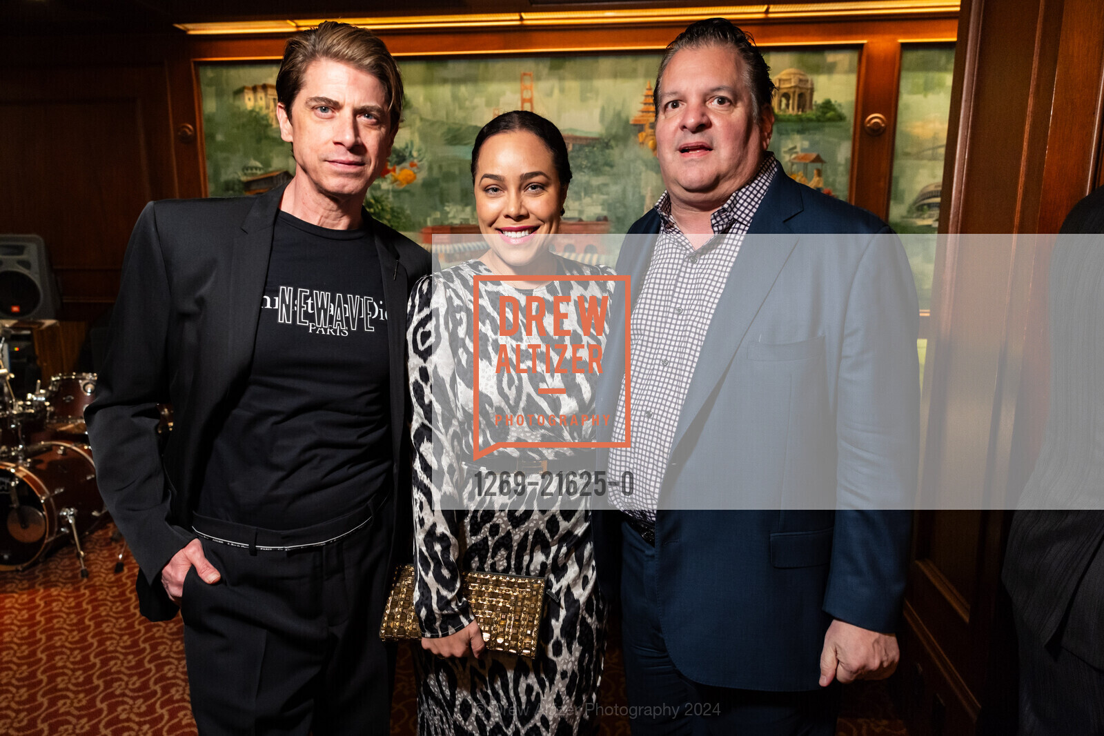 Aubrey Brewster, Marisa Rodriguez, John Konstin, Willie L. Brown, Jr. Birthday Celebration, Harris' Restaurant - The San Francisco Steakhouse. 2100 Van Ness Ave, SF, CA 94109 US, March 20th, 2024, Photo #1269-21625-0 Aubrey Brewster, Marisa Rodriguez, John Konstin, Photo #1269-21625-0