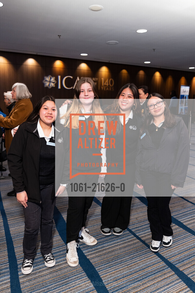 Cynthia Portillo, Sophie Maher, Toni Zapanta, Leah Cruz, ICA Cristo Rey Academy 14th Annual Business Lunch, Hyatt Regency San Francisco. 5 Embarcadero Ctr, SF, CA 94111 US, March 21st, 2024, Photo #1061-21626-0 Cynthia Portillo, Sophie Maher, Toni Zapanta, Leah Cruz, Photo #1061-21626-0