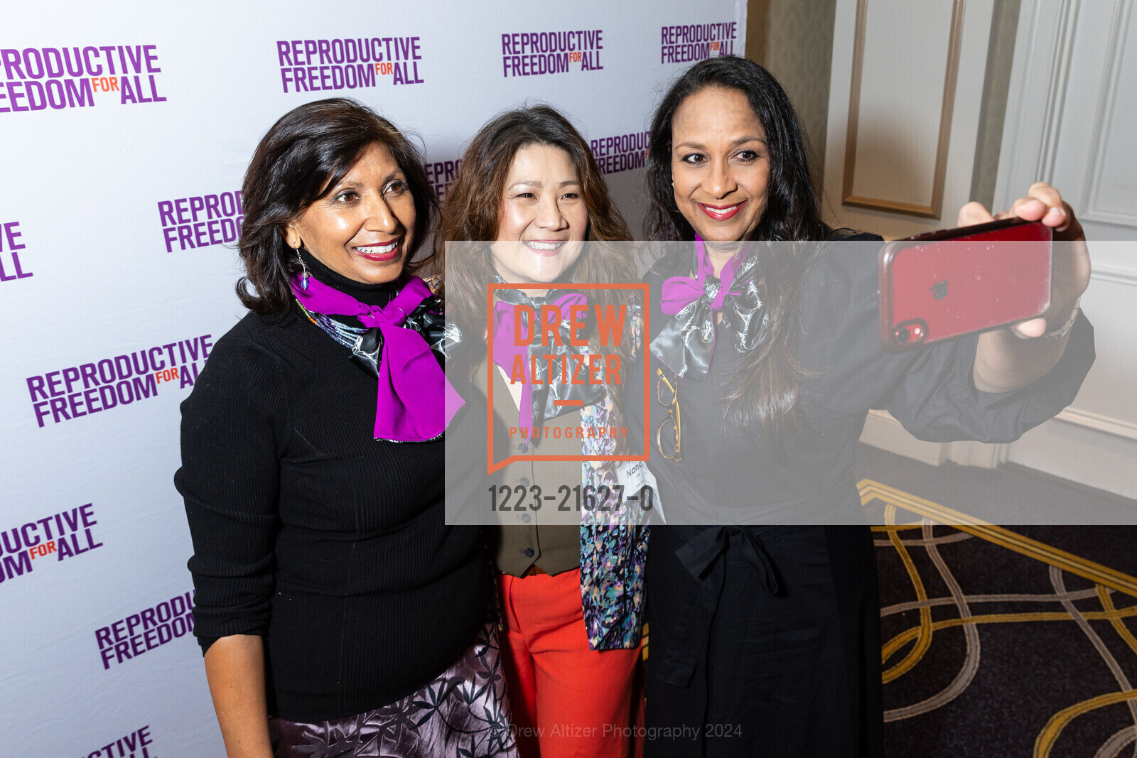 Sangeeta Lewis, Nancy Lim, Cynthia Roy, Reproductive Freedom for All 29th San Francisco Power of Choice Luncheon 2024, Fairmont San Francisco. 950 Mason St, SF, CA 94108 US, March 21st, 2024, Photo #1223-21627-0 Sangeeta Lewis, Nancy Lim, Cynthia Roy, Photo #1223-21627-0