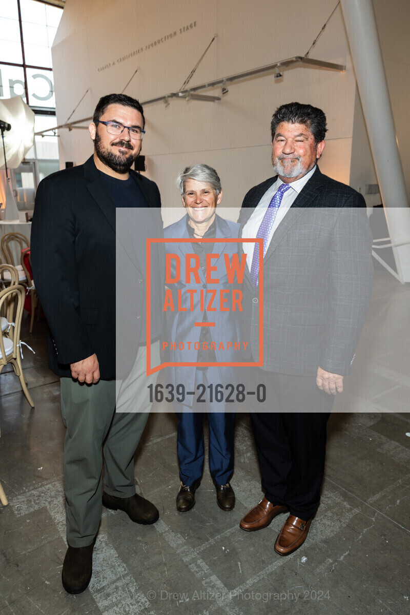 Byron Perry, Mara Hancock, Noel Perry, California College of the Arts 2024 Gala, California College of the Arts (CCA). 1111 8th St, SF, CA 94107 US, March 21st, 2024, Photo #1639-21628-0 Byron Perry, Mara Hancock, Noel Perry, Photo #1639-21628-0