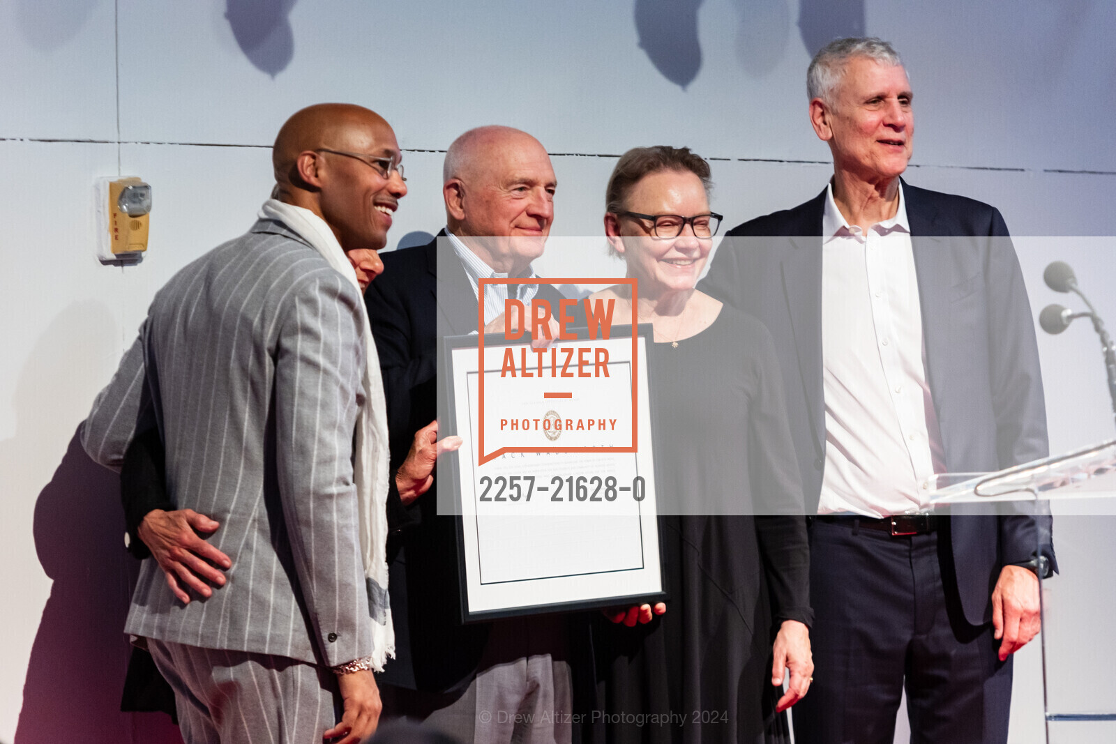 David Howse, Susy Wadsworth, Jack Wadsworth, Dee Hoover, Stephen Beal, California College of the Arts 2024 Gala, California College of the Arts (CCA). 1111 8th St, SF, CA 94107 US, March 21st, 2024, Photo #2257-21628-0 David Howse, Susy Wadsworth, Jack Wadsworth, Dee Hoover, Stephen Beal, Photo #2257-21628-0