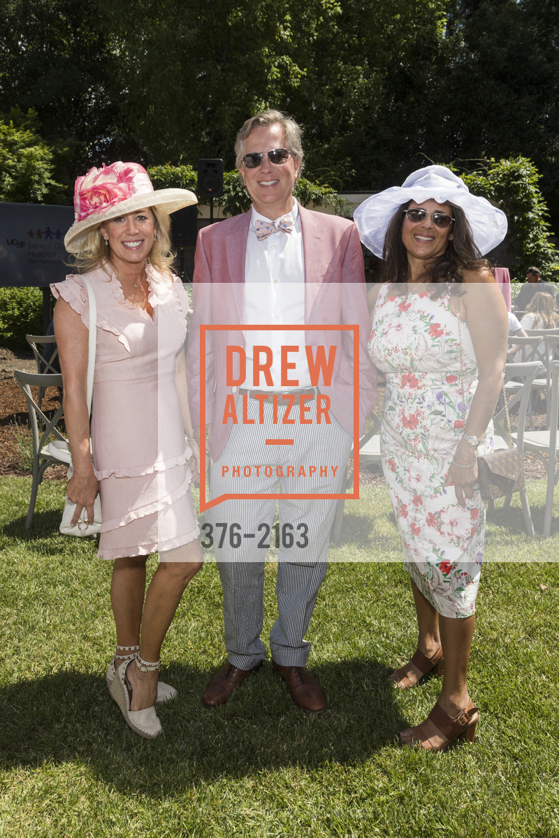 Elizabeth Johnson, Eric Aanes, Shelley Aanes, Ambassadors for UCSF Benioff Children's Hospital San Francisco Derby Party, Private Residence, May 6th, 2017, Photo #376-2163 Elizabeth Johnson, Eric Aanes, Shelley Aanes, Photo #376-2163