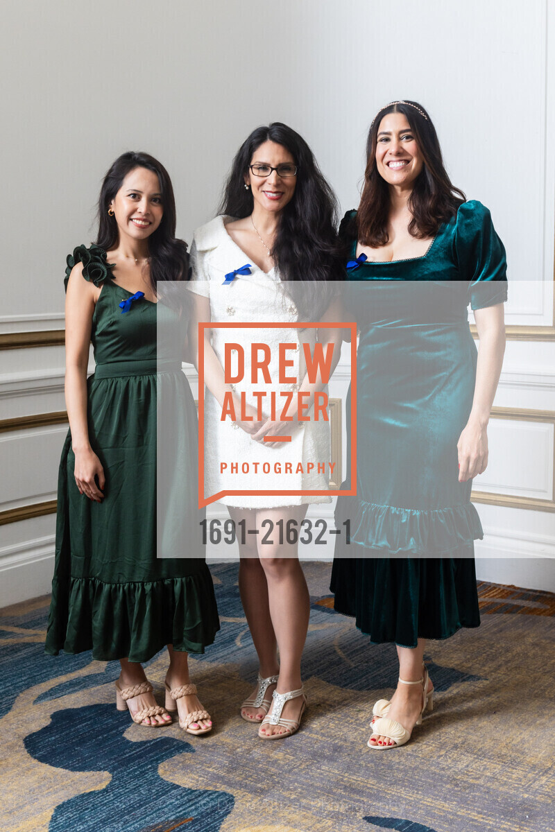 Aireen Batungbakal, Jennifer Leal, Priscilla Baca, JLSF Annual Tea, Palace Hotel, a Luxury Collection Hotel, San Francisco. 2 New Montgomery St, SF, CA 94105 US, Photo #1691-21632-1 Aireen Batungbakal, Jennifer Leal, Priscilla Baca, Photo #1691-21632-1