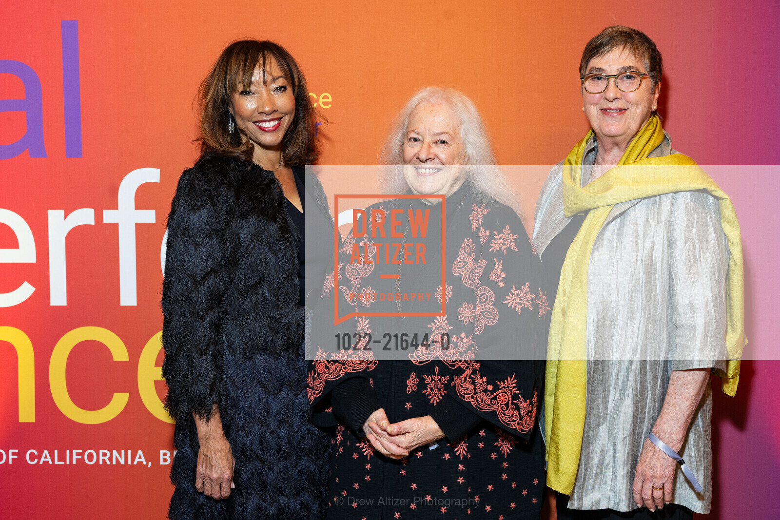 Janice Brathwaite, Helen Meyer, Sara Wilson, Cal Performances Gala 2024, Cal Performances. 101 Zellerbach Hall, Berkeley, CA 94720 US, Photo #1022-21644-0 Janice Brathwaite, Helen Meyer, Sara Wilson, Photo #1022-21644-0