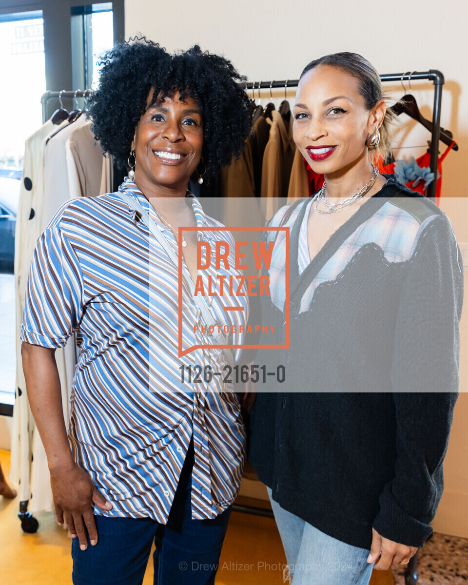 Traci Bartlow, Jeanne McCoy, McMullen Spring Fashion Presentation, McMullen Boutique. 2257 Broadway Oakland CA 94612, April 11th, 2024, Photo #1126-21651-0 Traci Bartlow, Jeanne McCoy, Photo #1126-21651-0