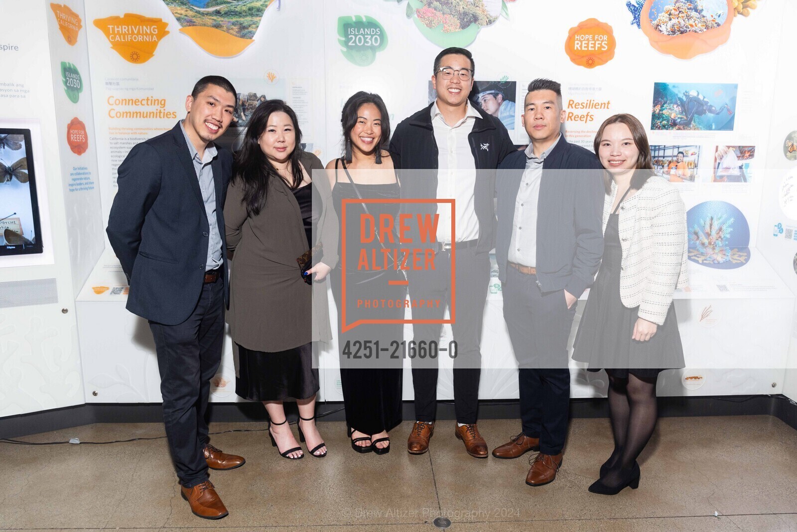 Simon Hsiao, Livia Chen, Michelle Lee, Philip Xie, Kai Chan, Meng Liang, California Academy of Science's BIG BANG GALA 2024, California Academy of Sciences. 55 Music Concourse Dr, SF, CA 94118 US, April 18th, 2024, Photo #4251-21660-0 Simon Hsiao, Livia Chen, Michelle Lee, Philip Xie, Kai Chan, Meng Liang, Photo #4251-21660-0