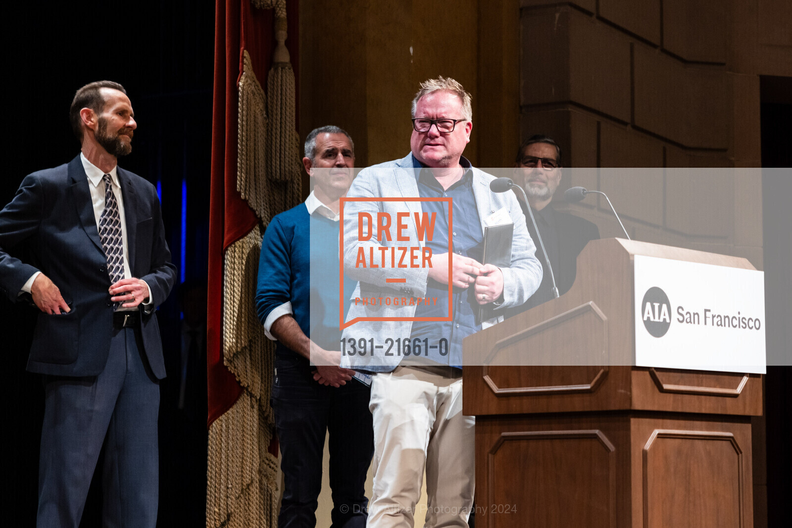 Charlie Stott, Hulett Jones, AIA San Francisco & The Center for Architecture and Design, War Memorial Veterans Building. Herbst Theatre & Green Room, 401 Van Ness Ave, SF, CA 94102 US, April 18th, 2024, Photo #1391-21661-0 Charlie Stott, Hulett Jones, Photo #1391-21661-0