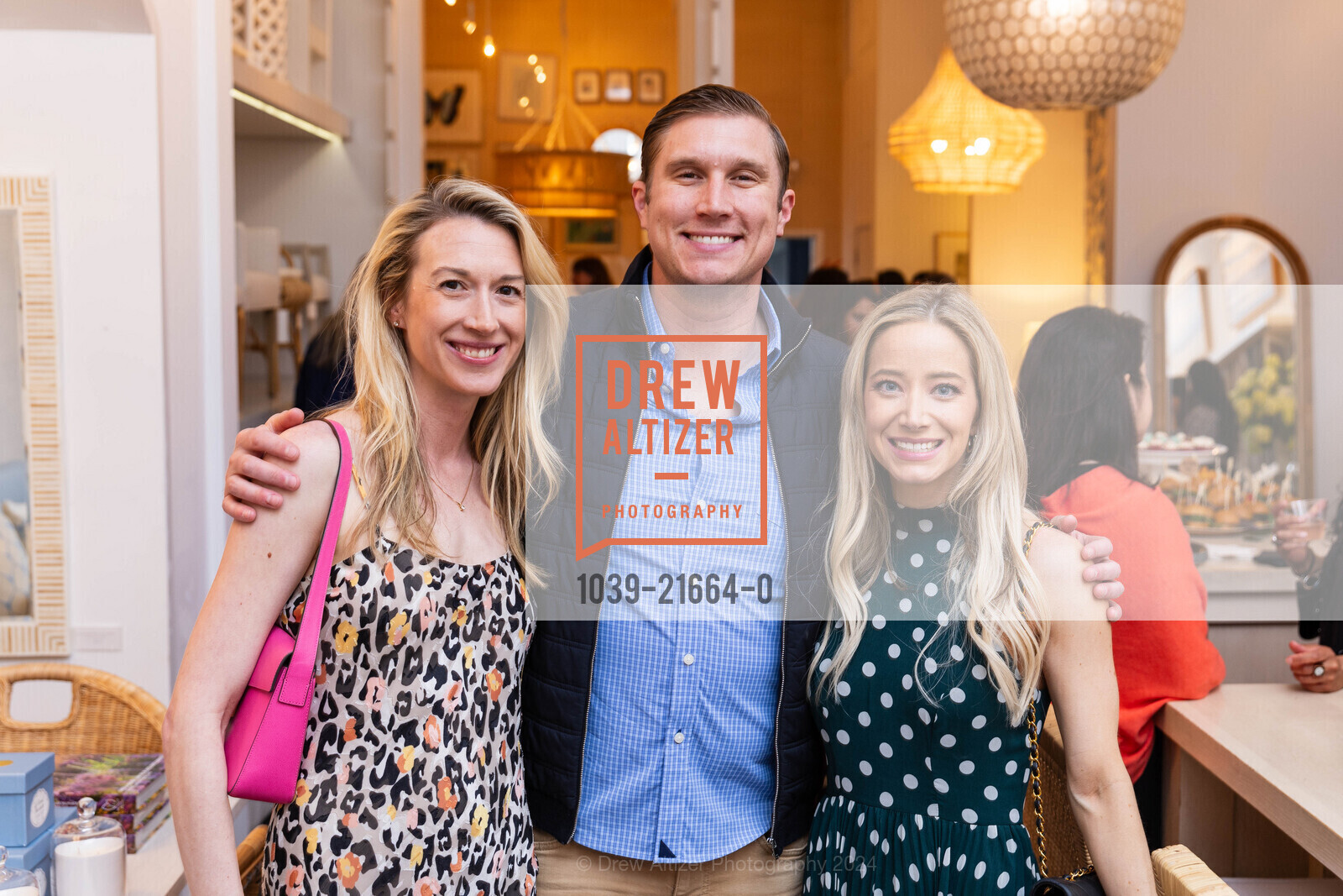 Sydney Doyle, John Brereton, Adair Tigert, JLSF Home Tour Launch Party, Serena & Lily San Francisco. 3457 Sacramento St, SF, CA 94118 US, April 18th, 2024, Photo #1039-21664-0 Sydney Doyle, John Brereton, Adair Tigert, Photo #1039-21664-0