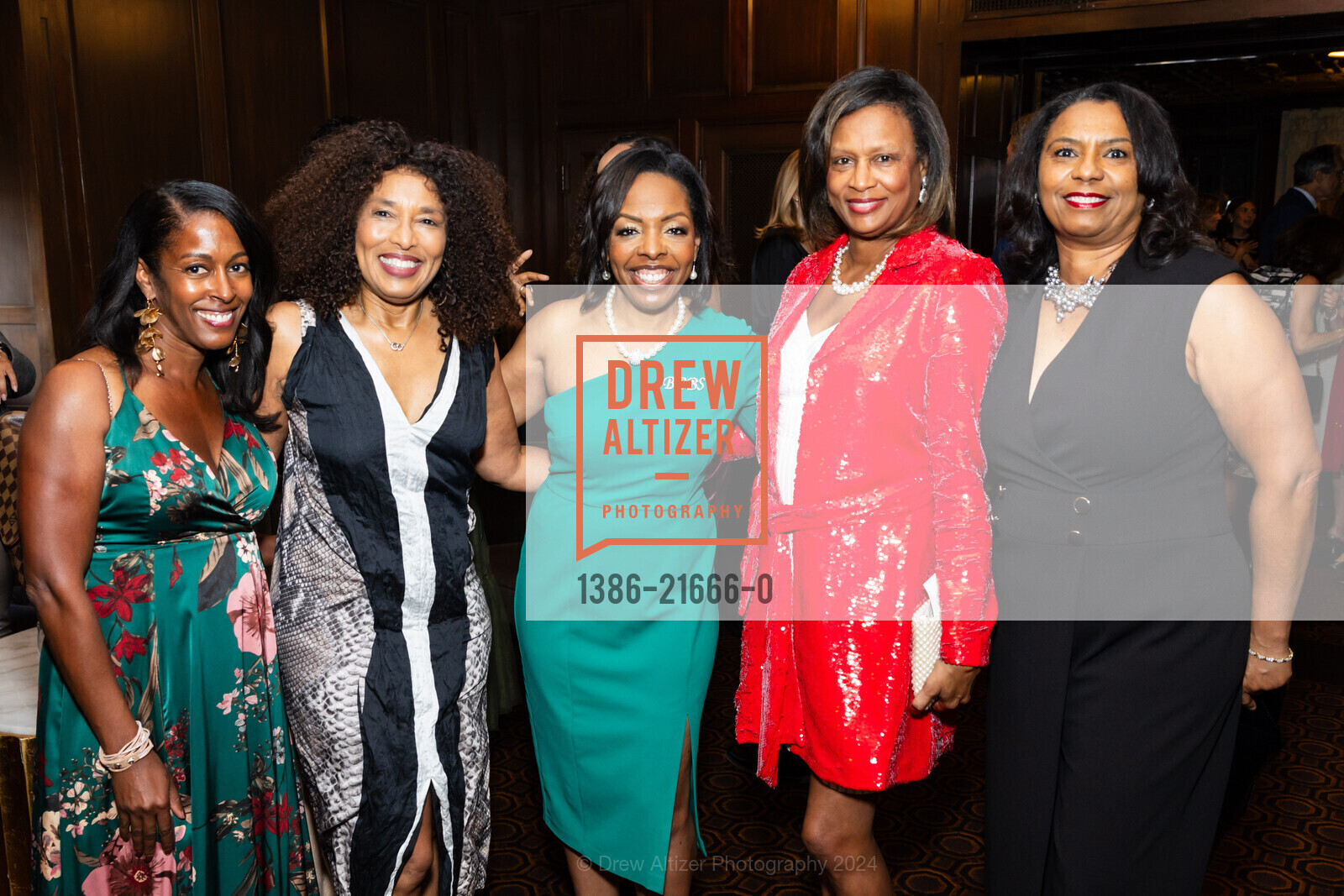 Latondra Goode, Gail Moody, Lillian Samuel, Lucinda Bazile, Tonya Taylor, Big Brothers Big Sisters Gala 2024, The Julia Morgan Ballroom. 465 California St, SF, CA 94104 US, April 19th, 2024, Photo #1386-21666-0 Latondra Goode, Gail Moody, Lillian Samuel, Lucinda Bazile, Tonya Taylor, Photo #1386-21666-0