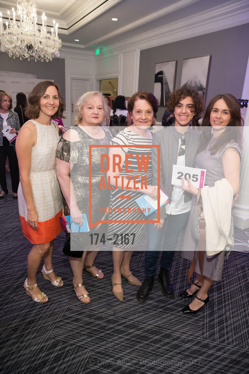 Stephanie Kizleta, Paula Pilari, Lina Antenelli, Louisa Pilari, Maureen Pilari, Wine Women and Shoes 2017, Ritz-Carlton. 600 Stockton St, San Francisco, CA 94108, May 7th, 2017, Photo #174-2167 Stephanie Kizleta, Paula Pilari, Lina Antenelli, Louisa Pilari, Maureen Pilari, Photo #174-2167