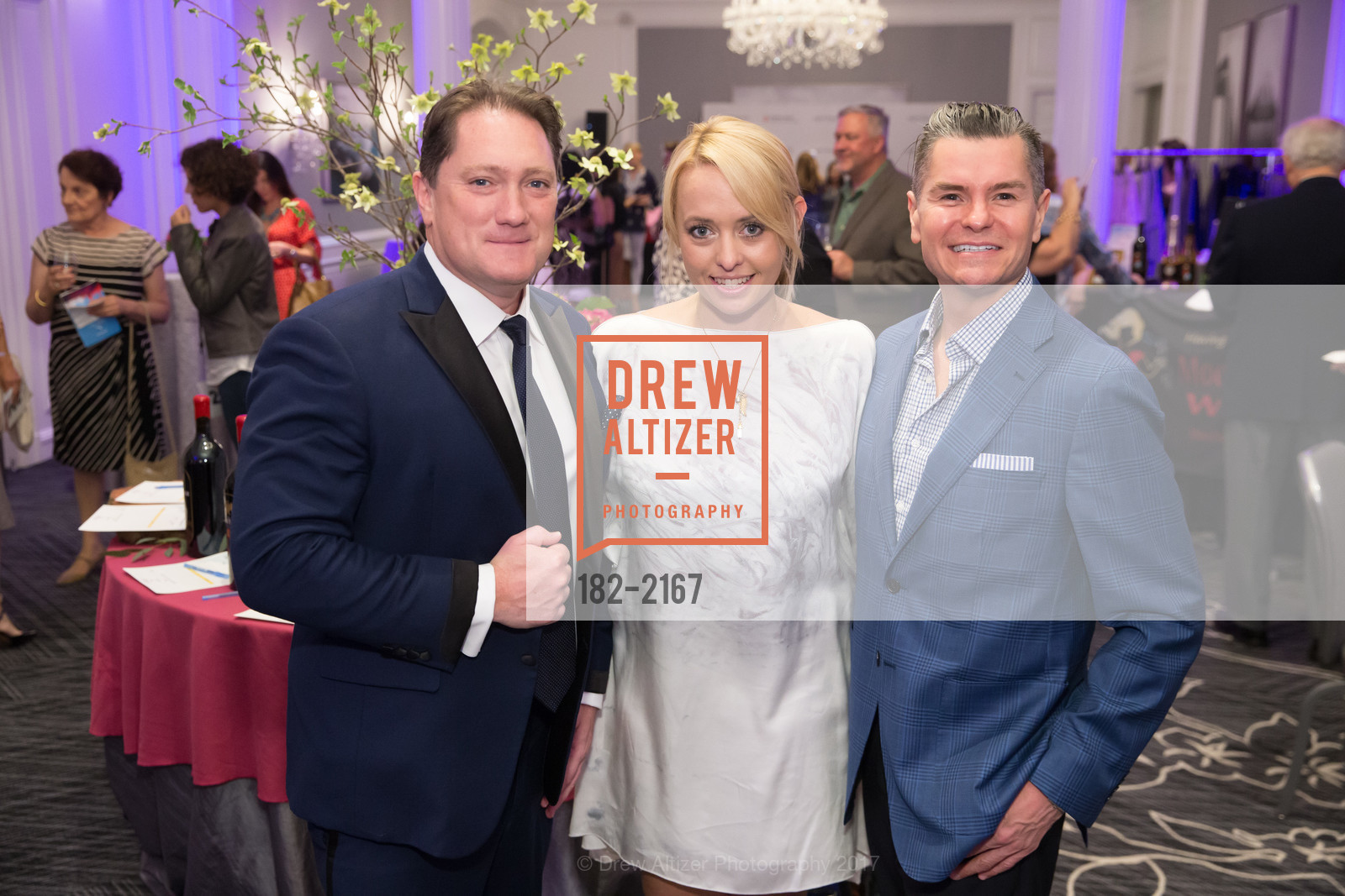 Liam Mayclem, Heather Frank, Chris Meza, Wine Women and Shoes 2017, Ritz-Carlton. 600 Stockton St, San Francisco, CA 94108, May 7th, 2017, Photo #182-2167 Liam Mayclem, Heather Frank, Chris Meza, Photo #182-2167