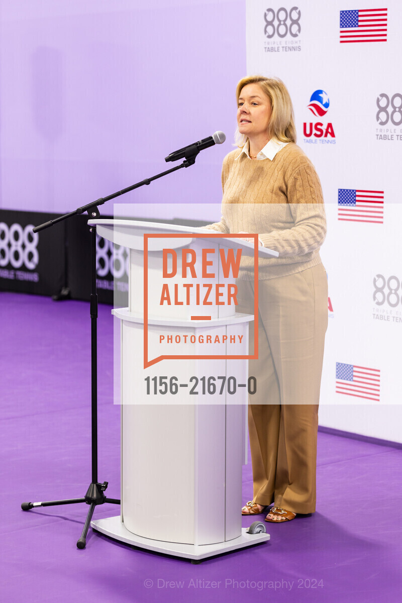 Sarah Hirshland, Celebrating 888 Table Tennis Center 2024, 888 Table Tennis Center. 888 Hinckley Rd, Burlingame, CA 94010 US, April 23rd, 2024, Photo #1156-21670-0 Sarah Hirshland, Photo #1156-21670-0