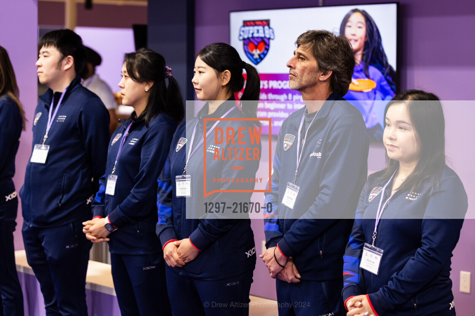 Felix Li, Amber Kim, Selina Park, Alexandre Gomes, Jessica Ng, Celebrating 888 Table Tennis Center 2024, 888 Table Tennis Center. 888 Hinckley Rd, Burlingame, CA 94010 US, April 23rd, 2024, Photo #1297-21670-0 Felix Li, Amber Kim, Selina Park, Alexandre Gomes, Jessica Ng, Photo #1297-21670-0