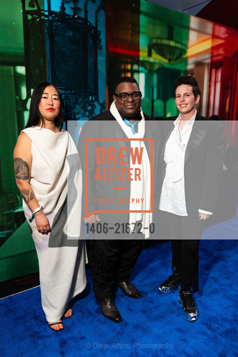 Chelsea Ryoko Wong, Isaac Julien, Jessica Silverman, SFMOMA's Art Bash 2024, SFMOMA Wattis Theater. 151 3rd St, SF, CA 94103 US, Photo #1406-21672-0 Chelsea Ryoko Wong, Isaac Julien, Jessica Silverman, Photo #1406-21672-0