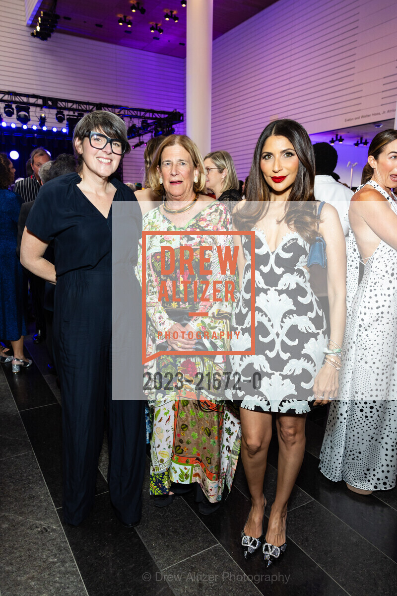 Ali Gass, Ellanor Notides, Sobia Shaikh, SFMOMA's Art Bash 2024, SFMOMA Wattis Theater. 151 3rd St, SF, CA 94103 US, Photo #2023-21672-0 Ali Gass, Ellanor Notides, Sobia Shaikh, Photo #2023-21672-0