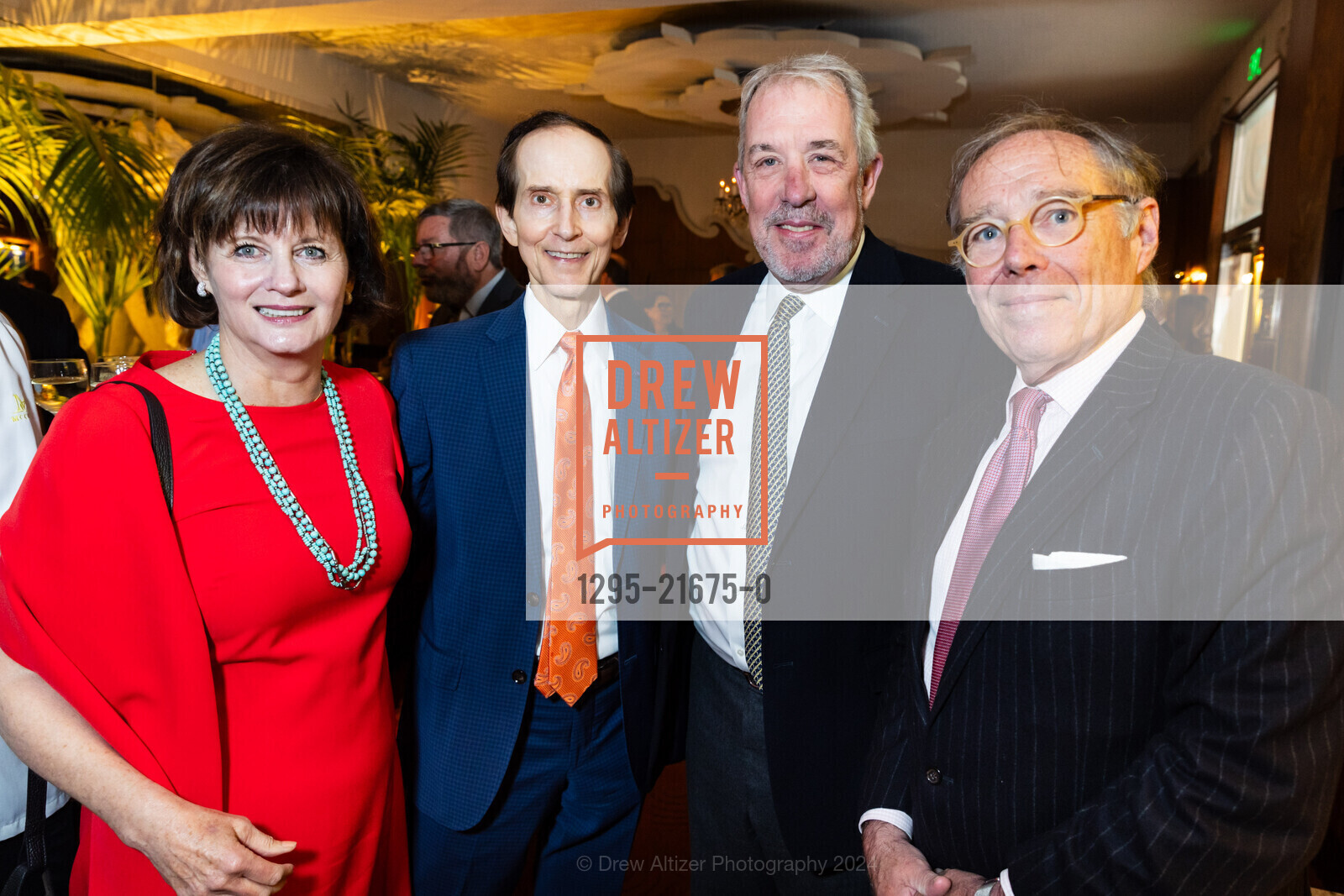 Theresa Moore, Mike Martin, Jim Ryan, Joe Moore, Mission Dolores Academy’s Benefit Dinner Grazie Mille “A Thousand Thanks”, Bimbo's 365 Club. 1025 Columbus Ave, SF, CA 94133 US, April 25th, 2024, Photo #1295-21675-0 Theresa Moore, Mike Martin, Jim Ryan, Joe Moore, Photo #1295-21675-0