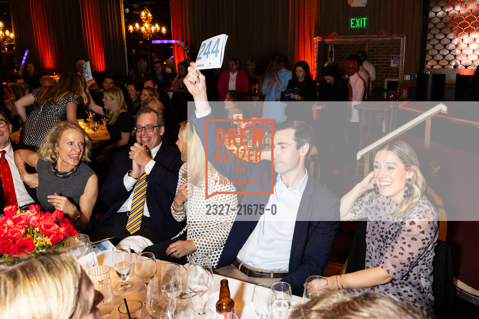Gerry Sangiacomo, Brad Stinn, Jill Stinn, Dan Nardolillo, Sarah Stinn Nardolillo, Mission Dolores Academy’s Benefit Dinner Grazie Mille “A Thousand Thanks”, Bimbo's 365 Club. 1025 Columbus Ave, SF, CA 94133 US, April 25th, 2024, Photo #2327-21675-0 Gerry Sangiacomo, Brad Stinn, Jill Stinn, Dan Nardolillo, Sarah Stinn Nardolillo, Photo #2327-21675-0