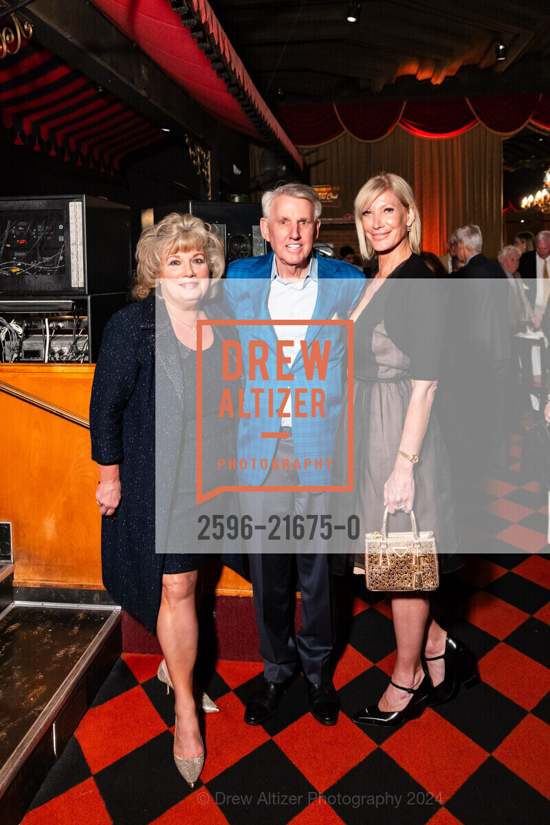 Sharon McCarthy Allen, Clint Reilly, Janet Reilly, Mission Dolores Academy’s Benefit Dinner Grazie Mille “A Thousand Thanks”, Bimbo's 365 Club. 1025 Columbus Ave, SF, CA 94133 US, April 25th, 2024, Photo #2596-21675-0 Sharon McCarthy Allen, Clint Reilly, Janet Reilly, Photo #2596-21675-0